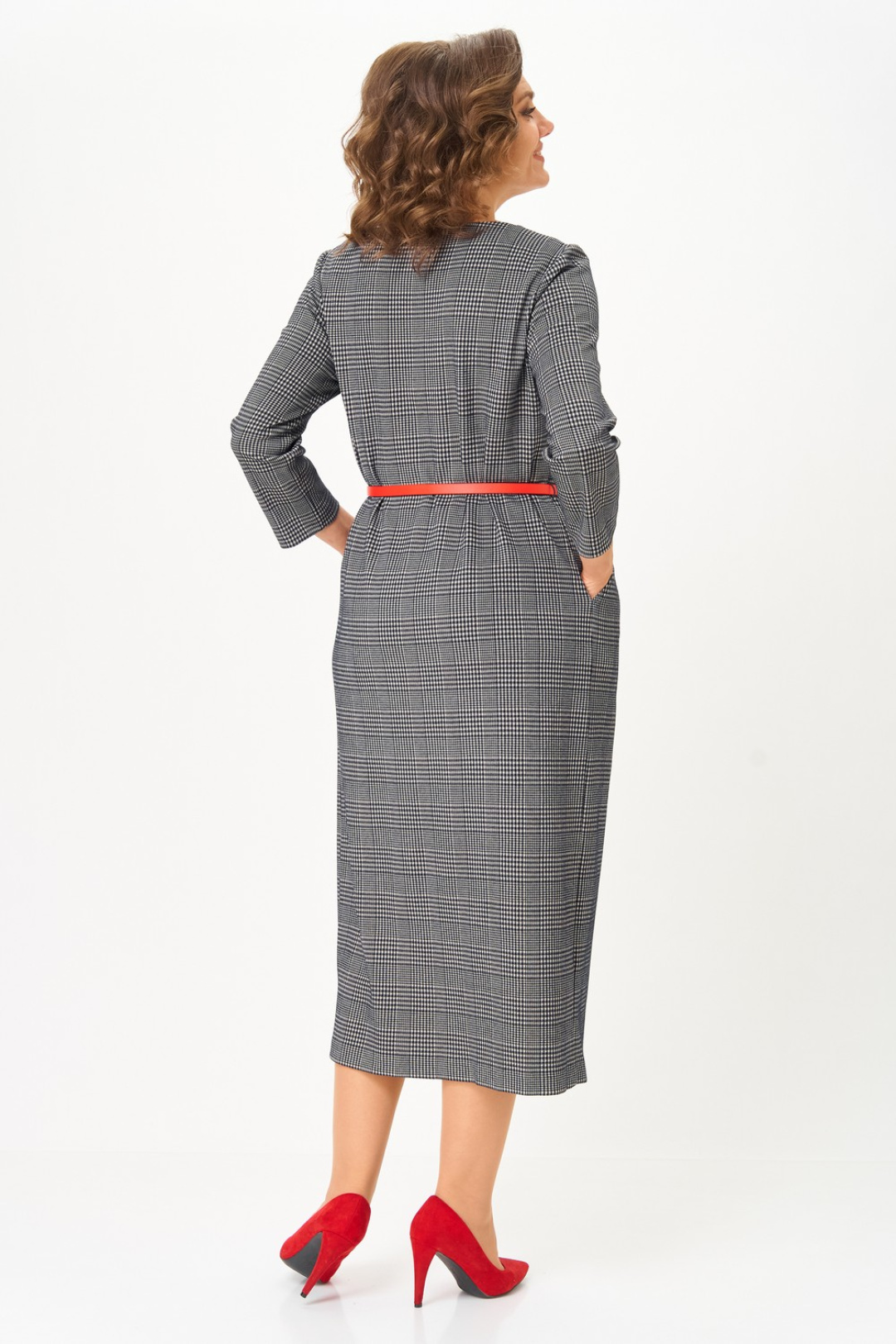 Платье Светлана-Стиль 2166 серый клетка - фото 6