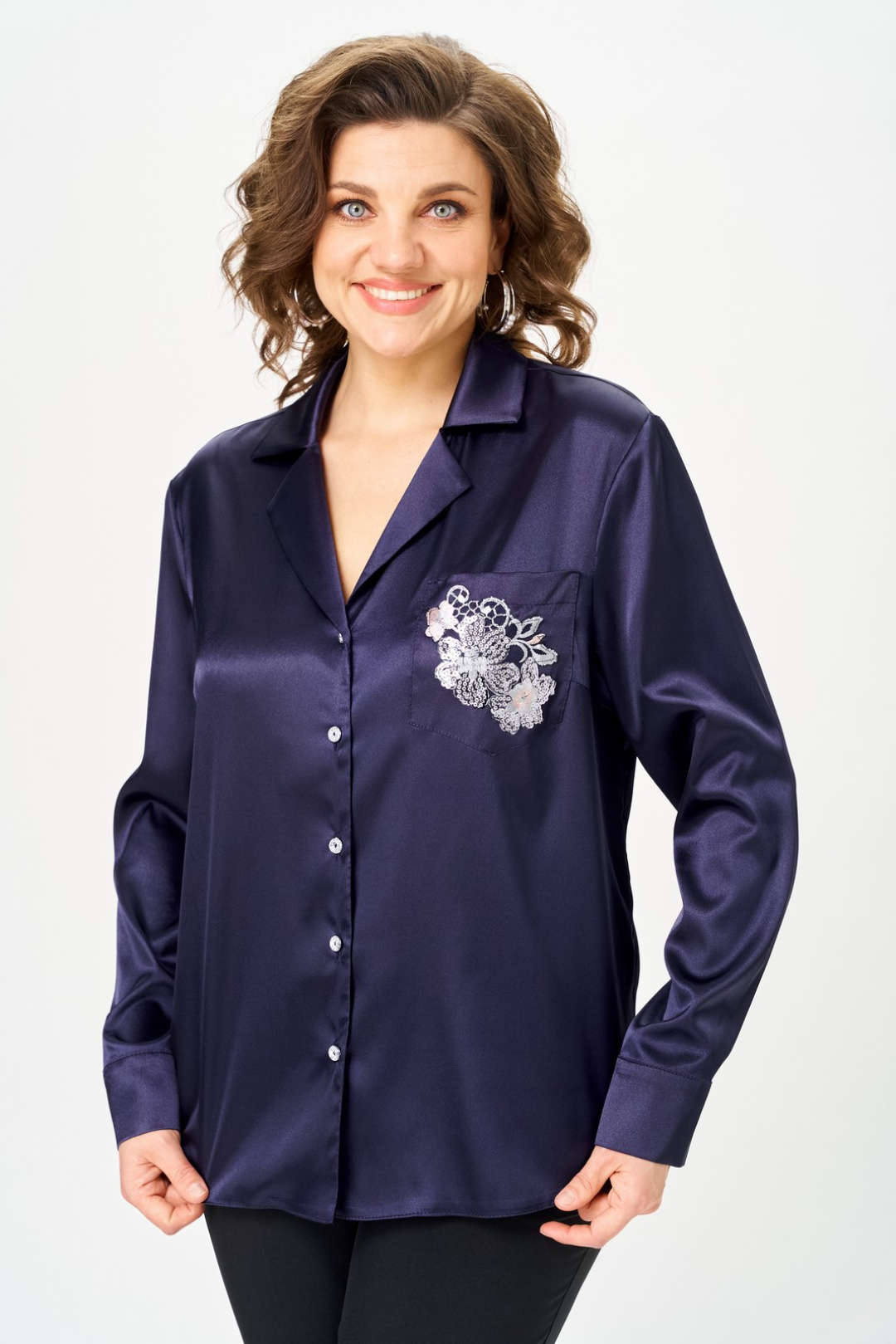 Блузка Светлана-Стиль 2168 черничный - фото 1