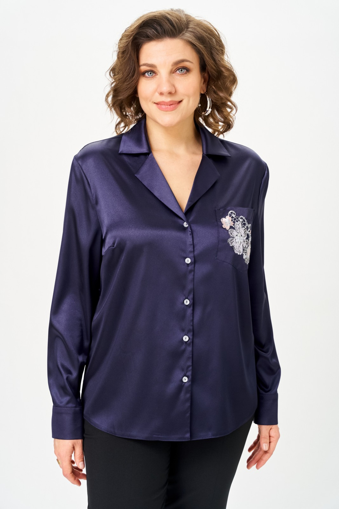 Блузка Светлана-Стиль 2168 черничный - фото 3