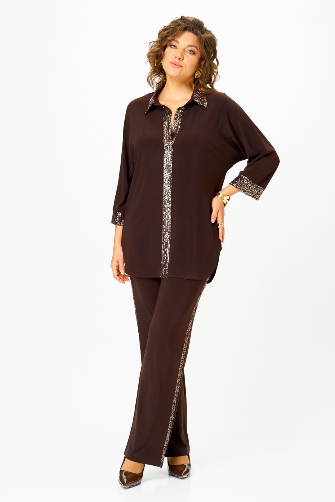 Костюм Светлана-Стиль 3017 шоколад - фото 4