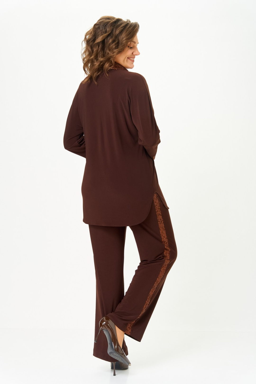 Костюм Светлана-Стиль 3017 темный шоколад - фото 2