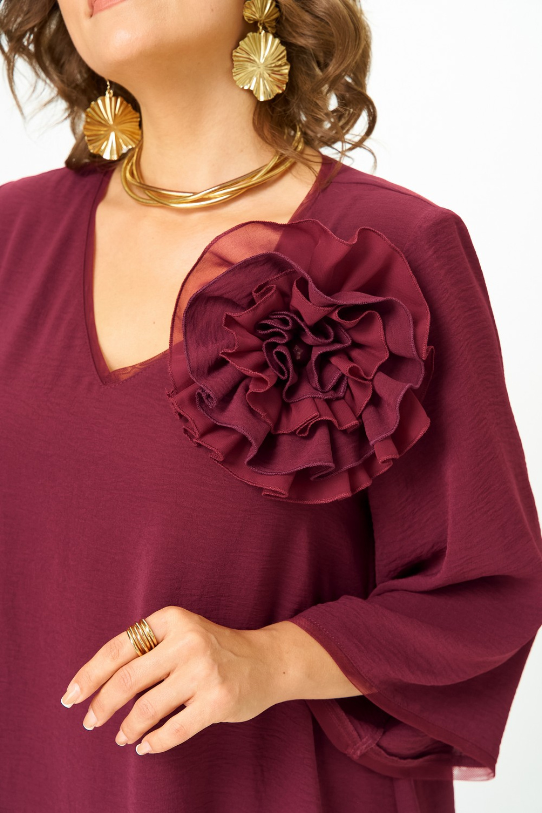 Блузка Светлана-Стиль 3025 бордовый - фото 5