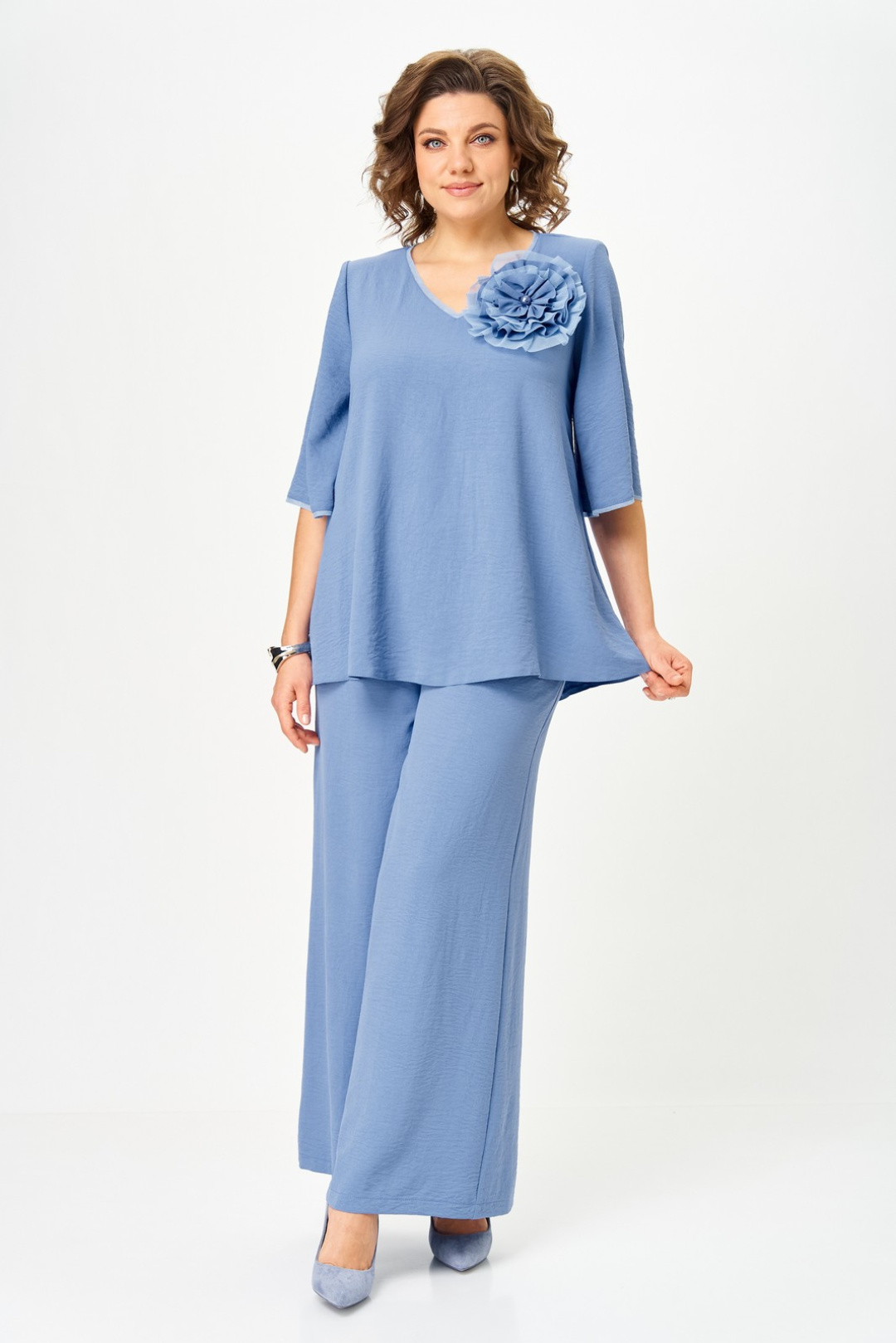 Блузка Светлана-Стиль 3025 индиго - фото 3