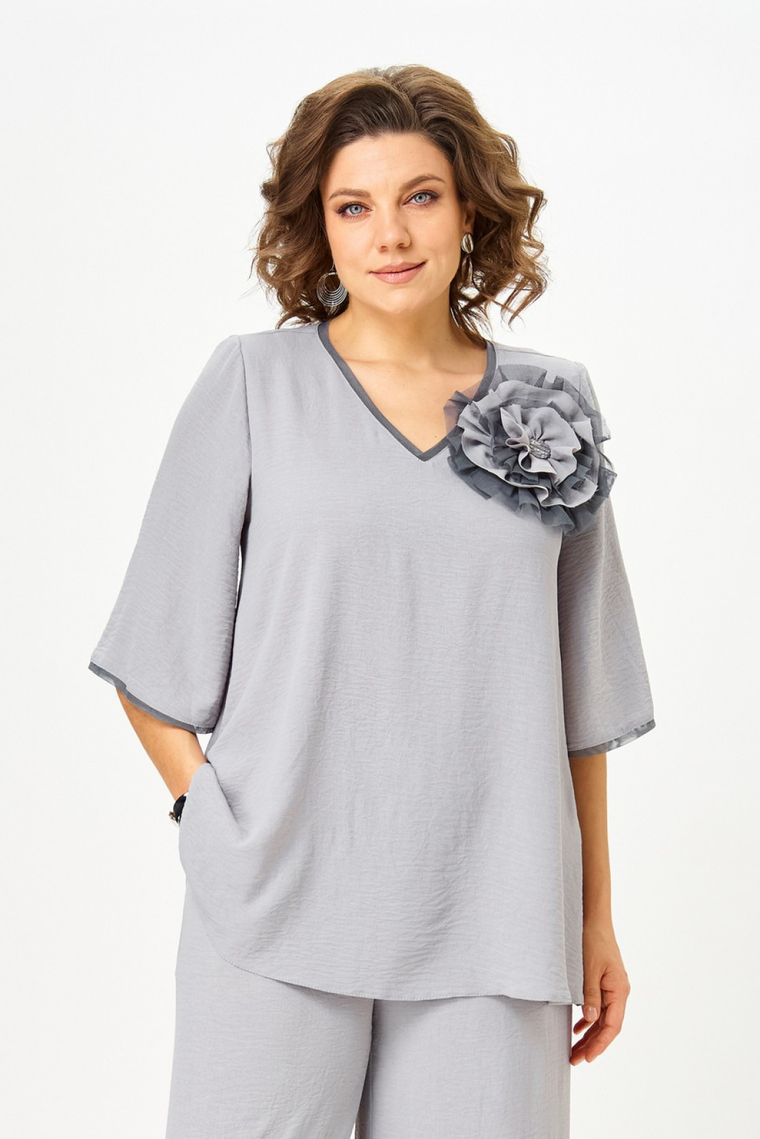 Блузка Светлана-Стиль 3025 серый - фото 1