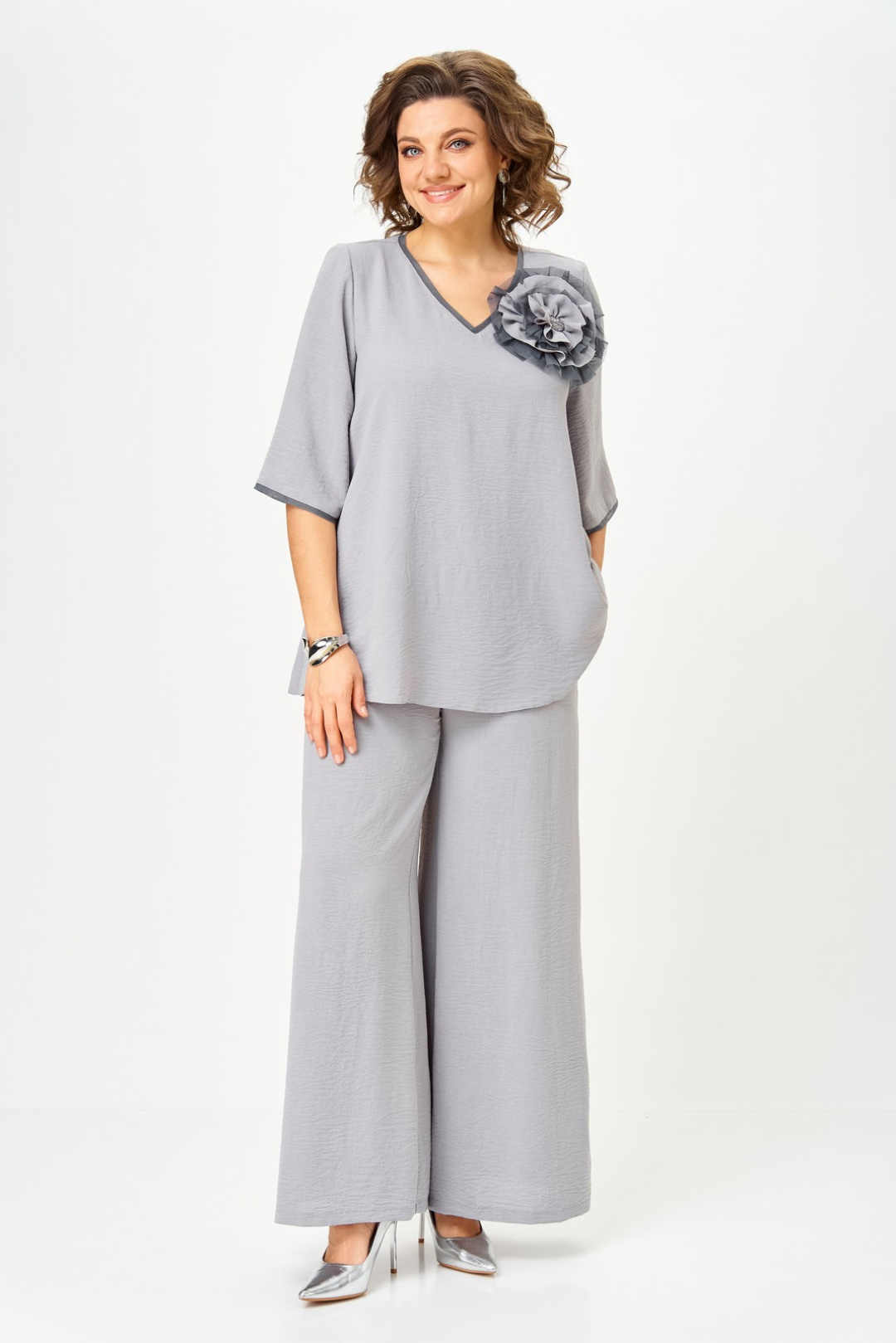Блузка Светлана-Стиль 3025 серый - фото 4