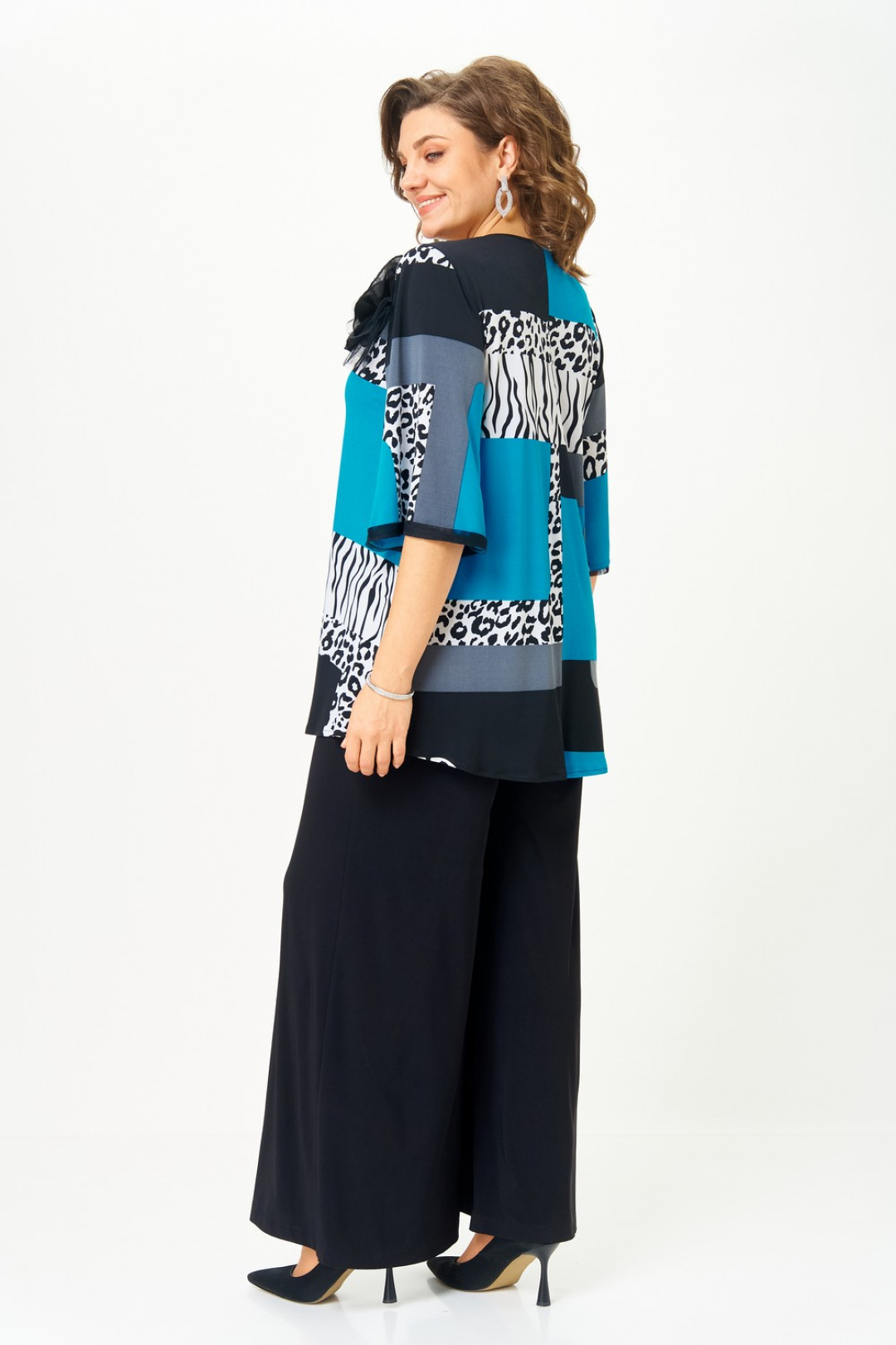 Костюм Светлана-Стиль 5035 черный принт - фото 2