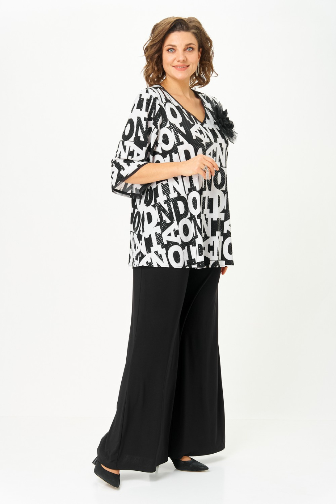 Костюм Светлана-Стиль 5035 черный+буквы - фото 5