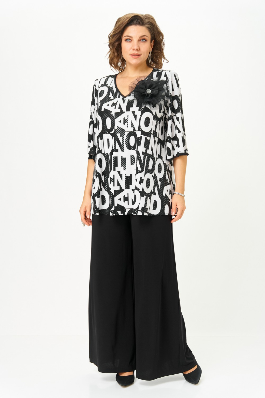 Костюм Светлана-Стиль 5035 черный+буквы - фото 6