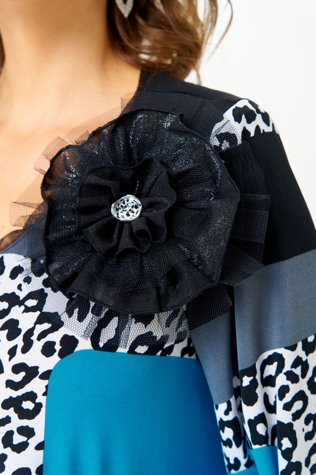 Блузка Светлана-Стиль 5036 черный принт - фото 4