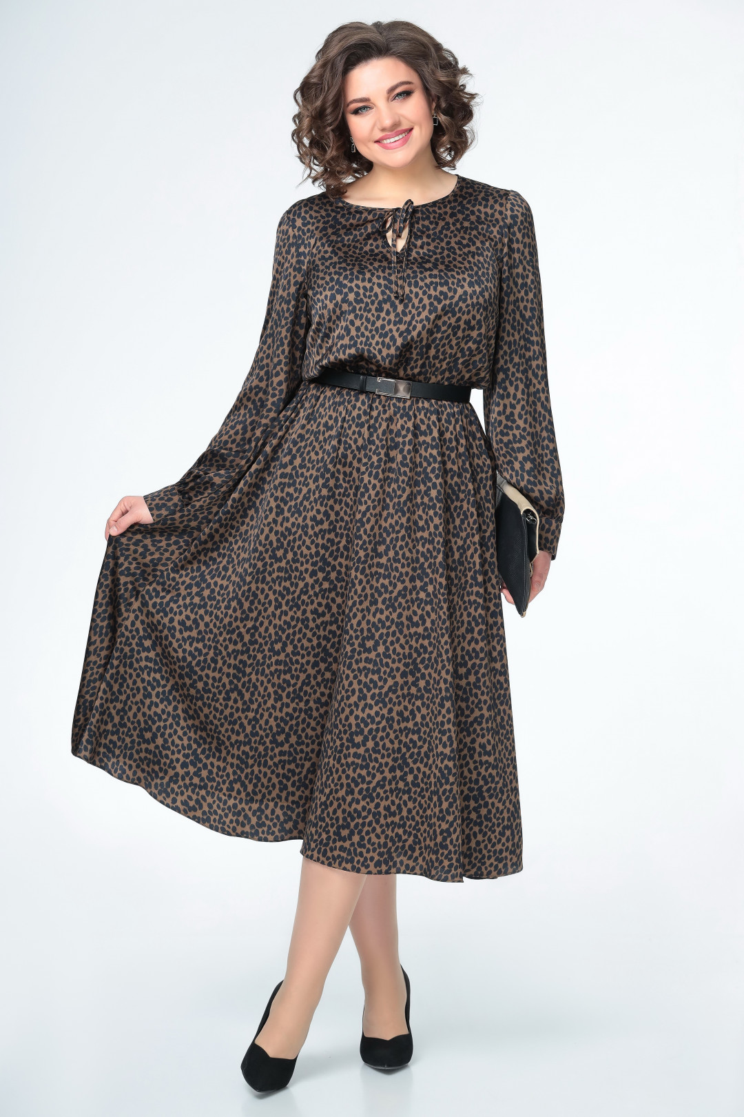 Платье Swallow 484 “шоколадный ирбис” - фото 5