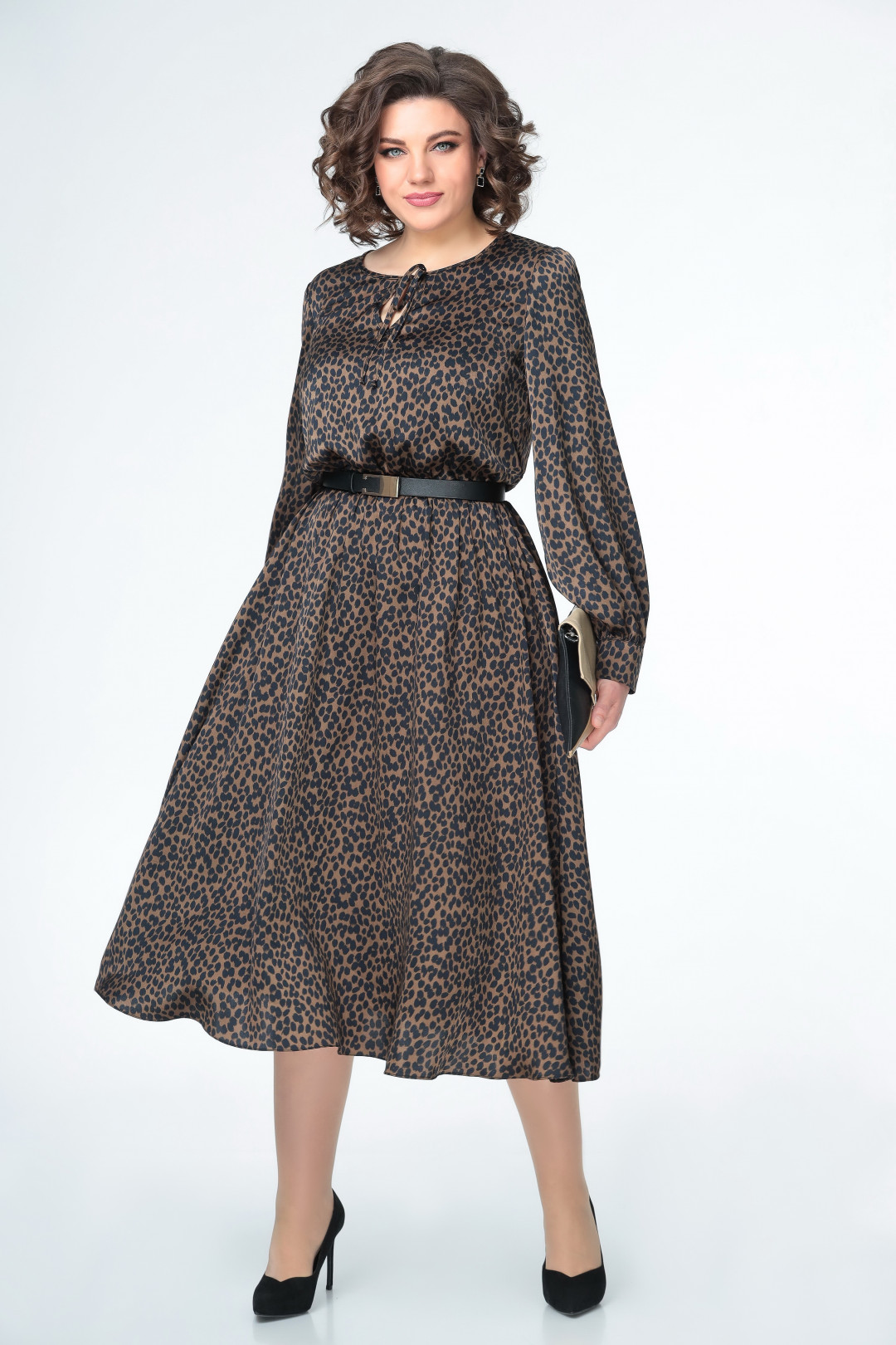 Платье Swallow 484 “шоколадный ирбис” - фото 6