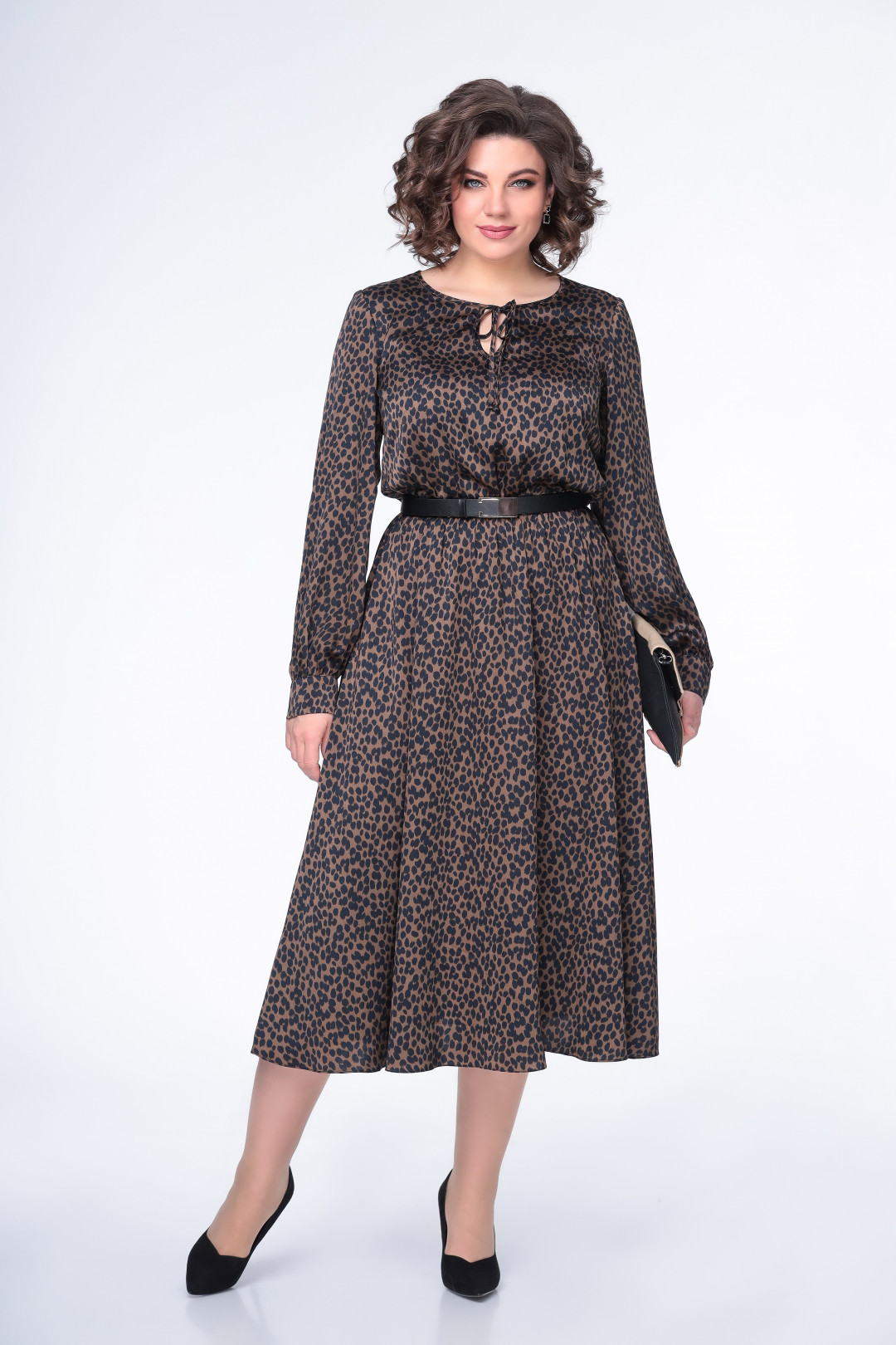 Платье Swallow 484 “шоколадный ирбис” - фото 1