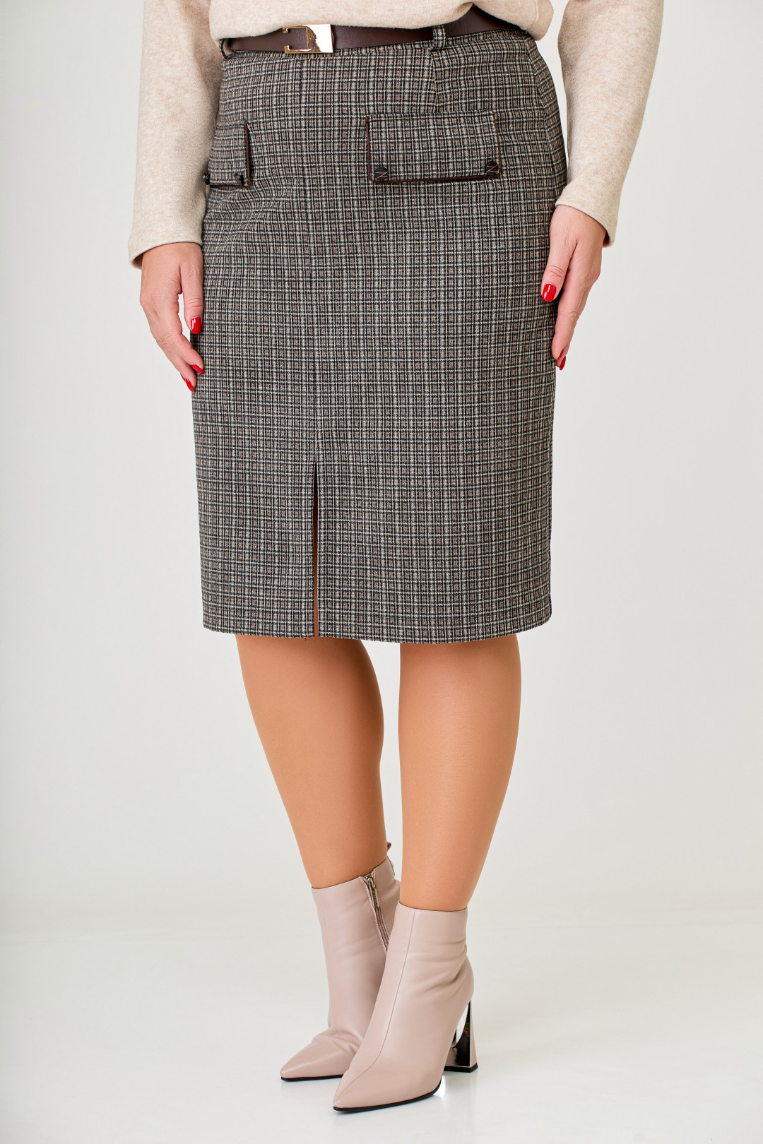 Юбка Swallow 616 клетка «капучино» - фото 6