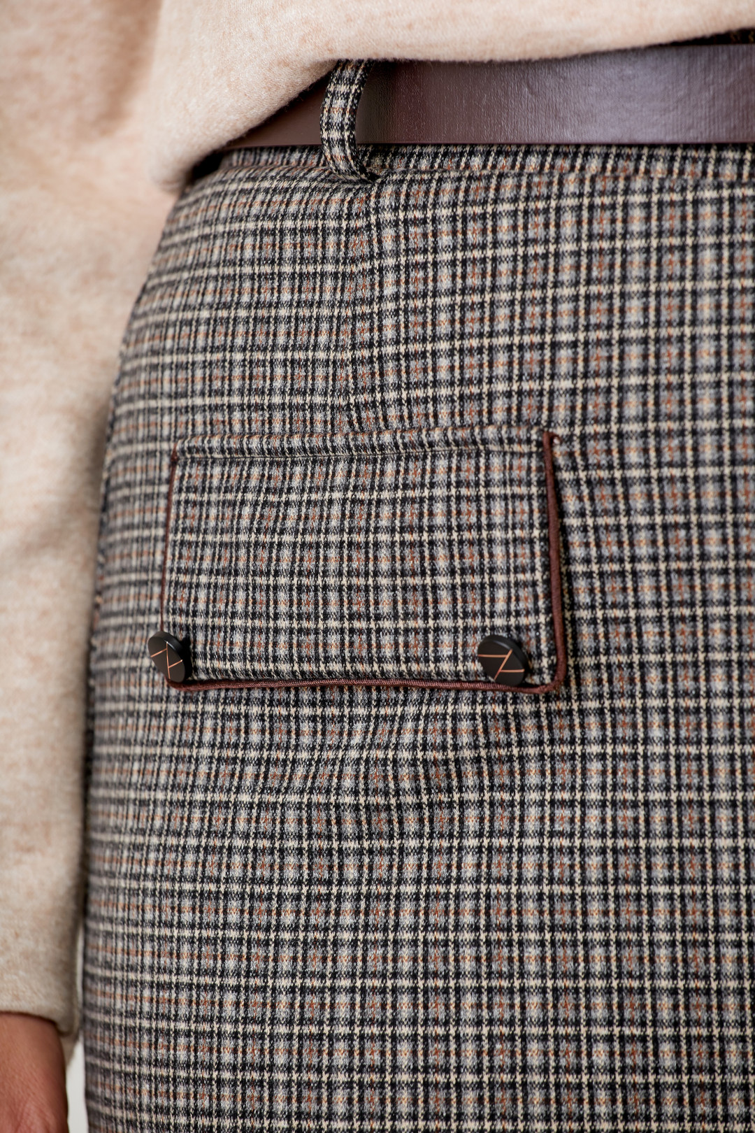 Юбка Swallow 616 клетка «капучино»