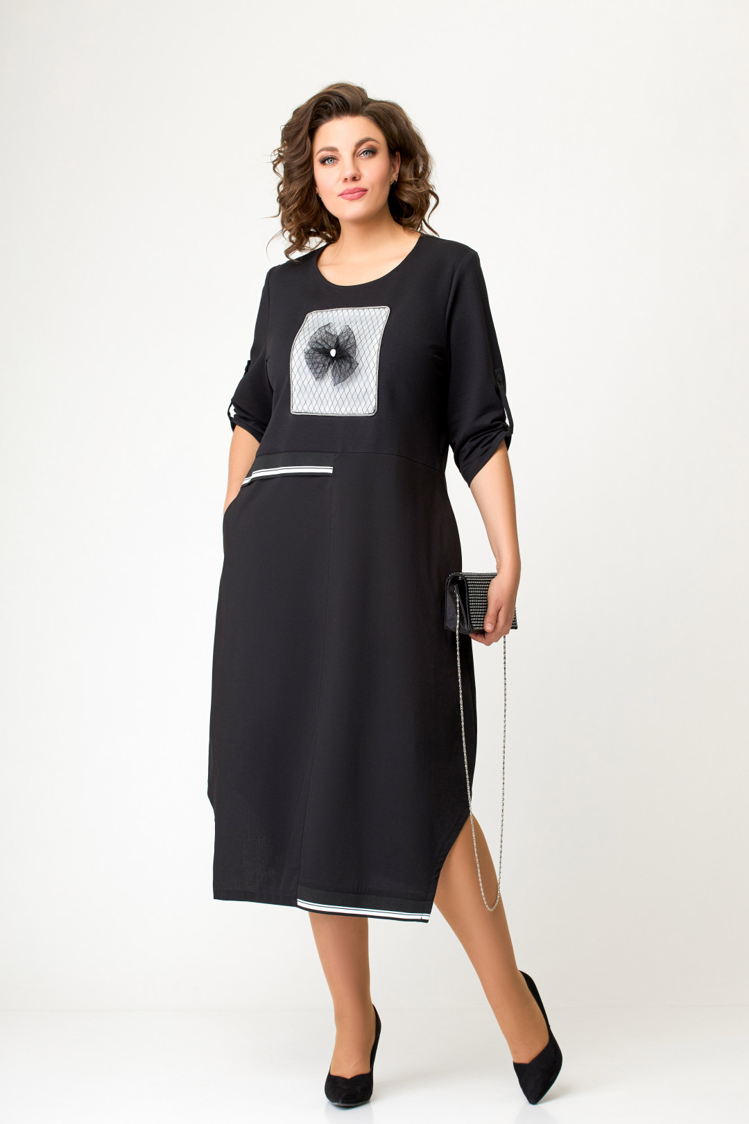 Платье Swallow 643 черный - фото 4