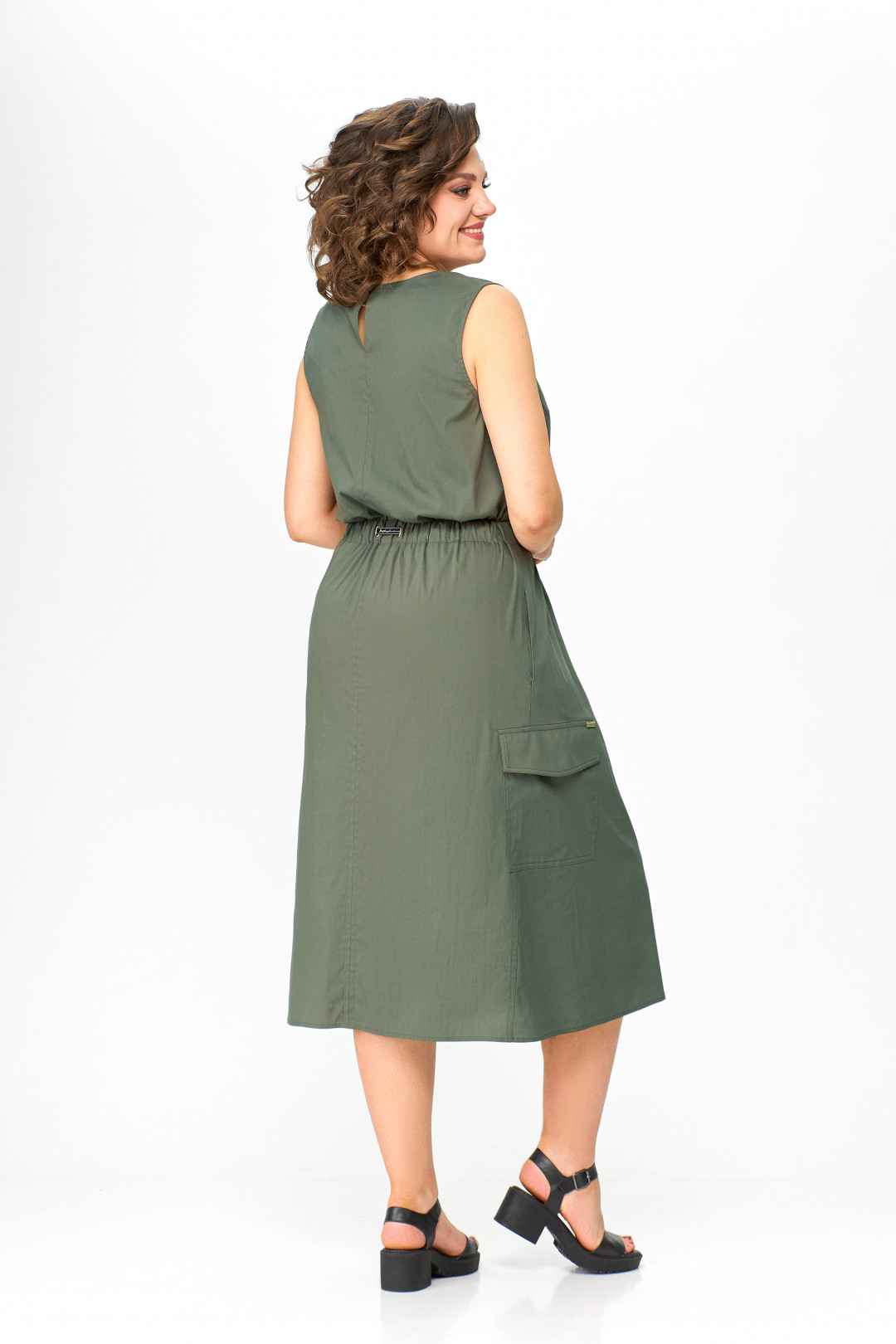 Платье Swallow 664.1 хаки - фото 4