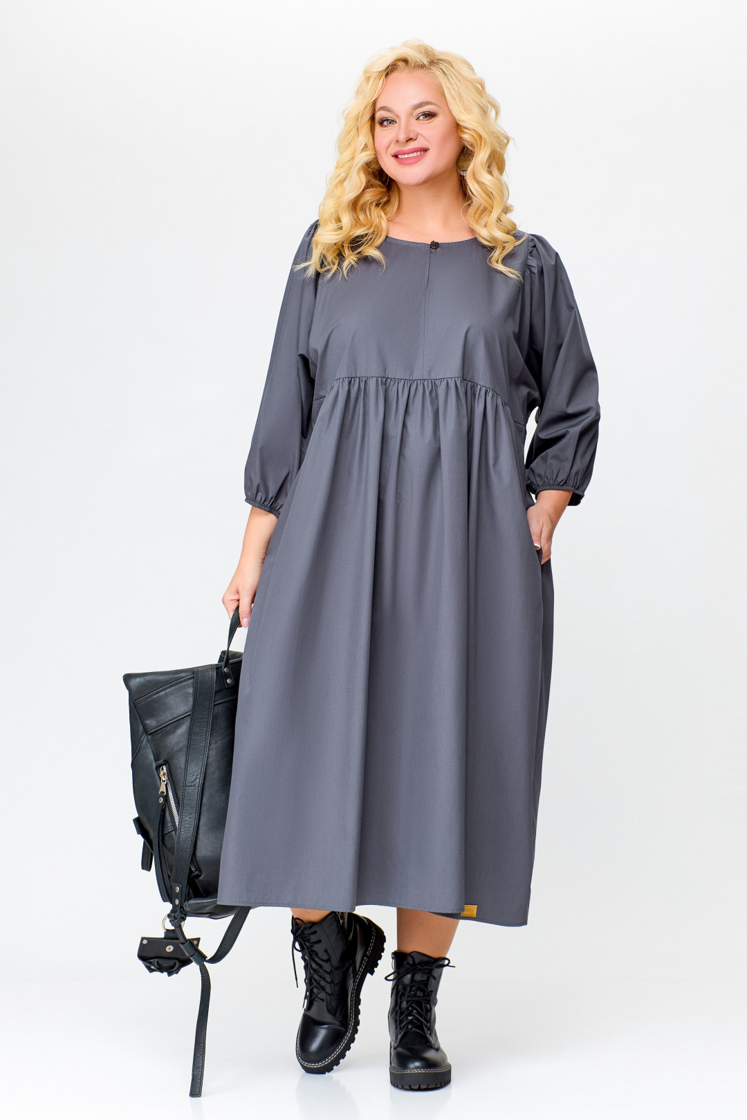 Платье Swallow 675.2 графит - фото 3