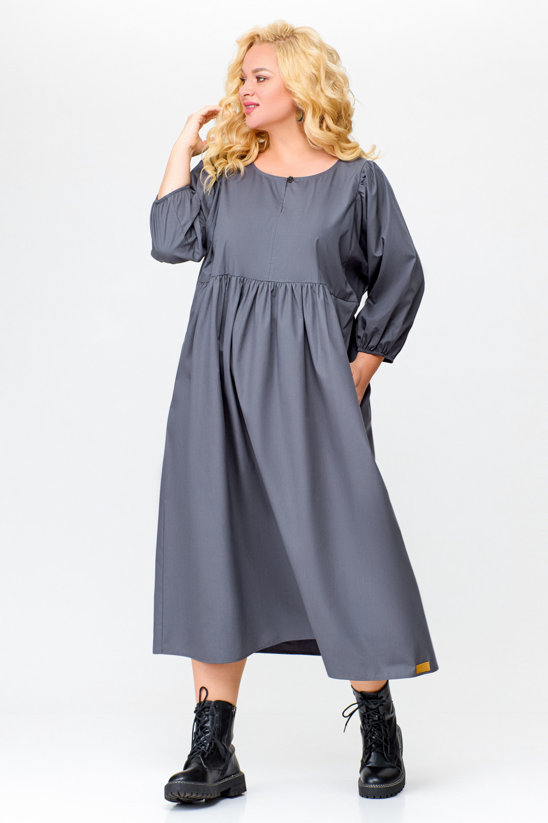 Платье Swallow 675.2 графит - фото 4