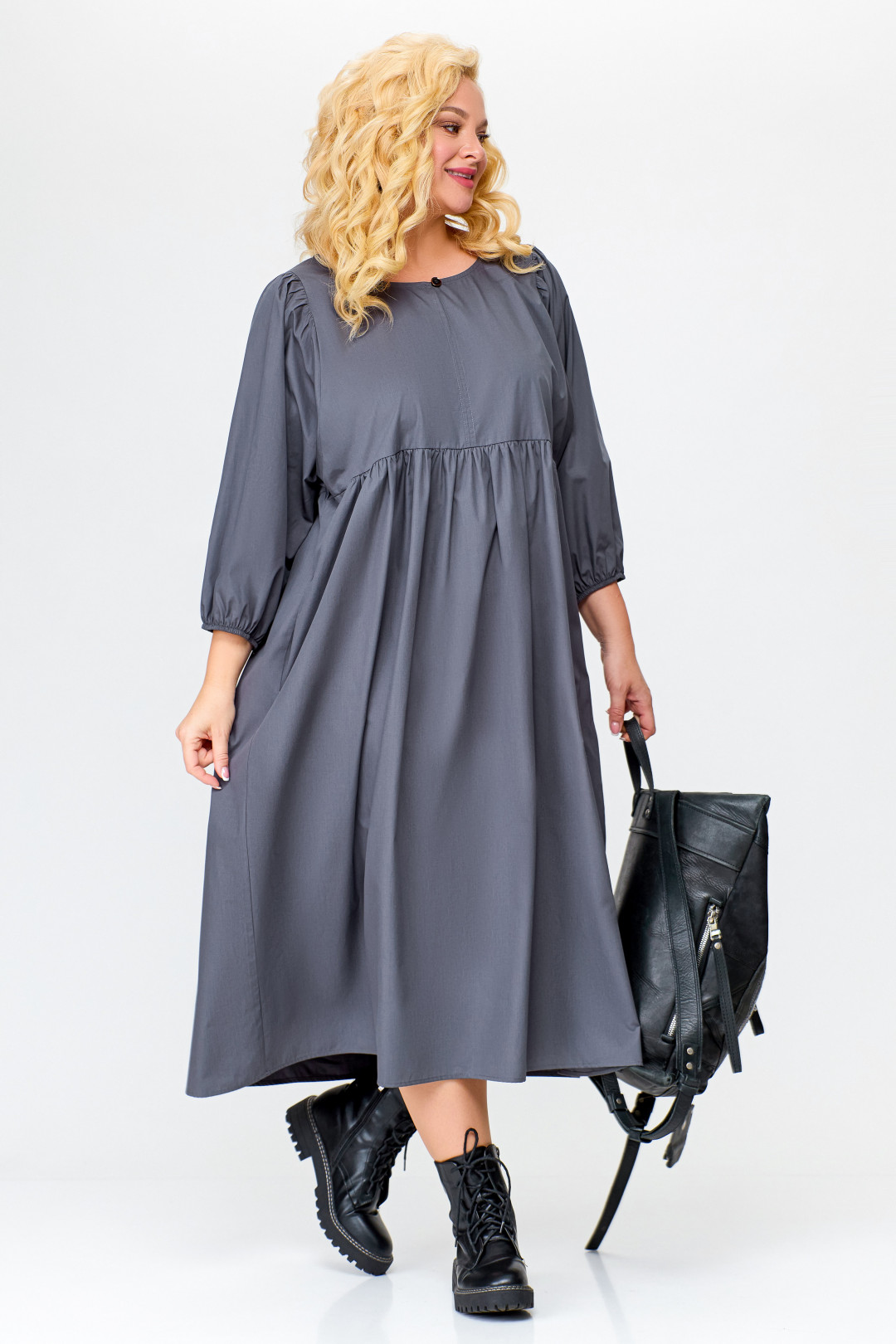 Платье Swallow 675.2 графит - фото 5