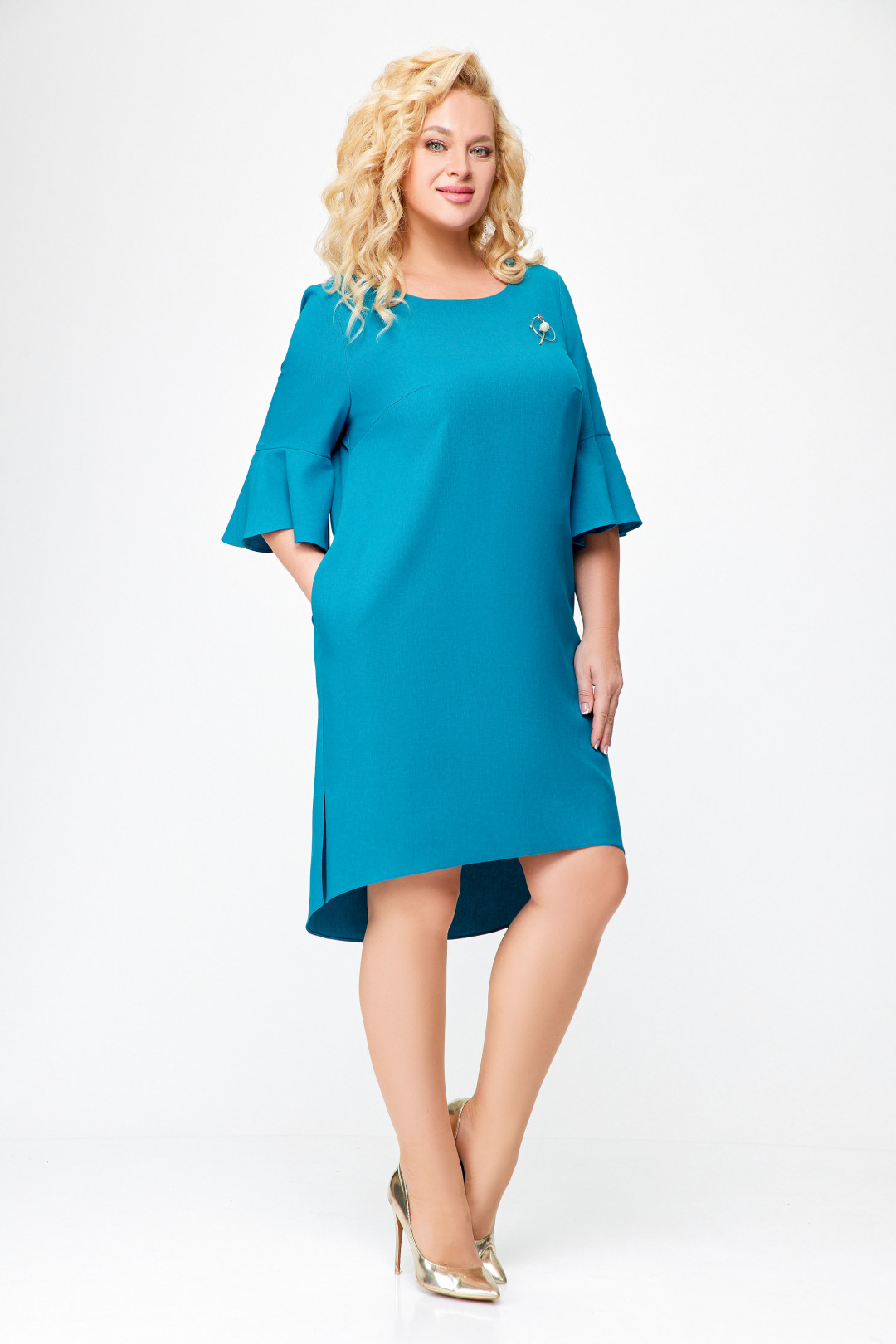 Платье Swallow 680.1 темная бирюза - фото 6
