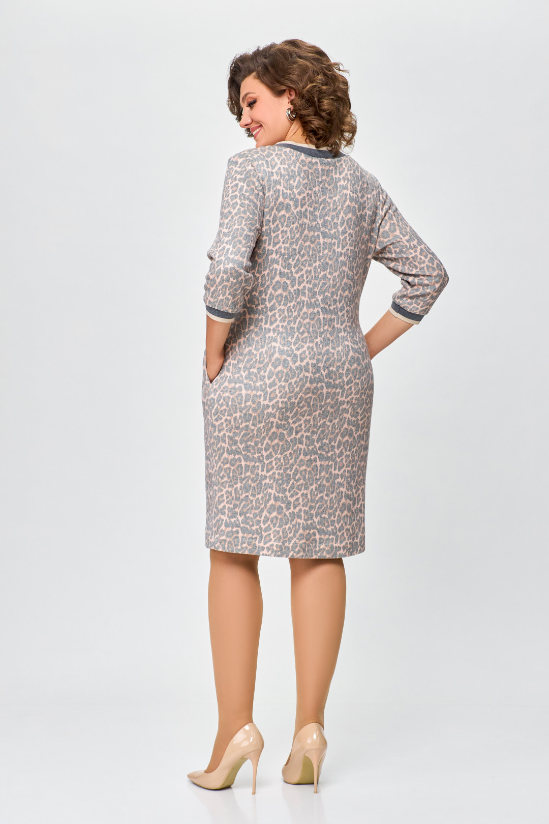 Платье Swallow 686.2 принт- леопард - фото 2