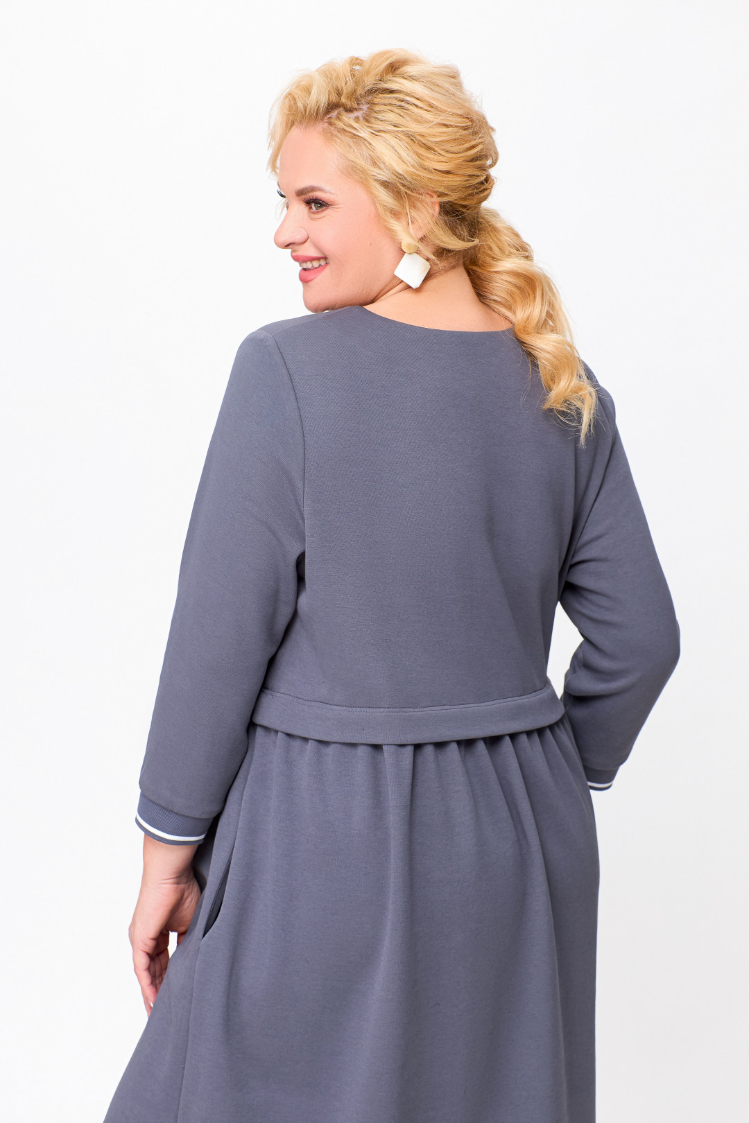 Платье Swallow 696 графит - фото 4