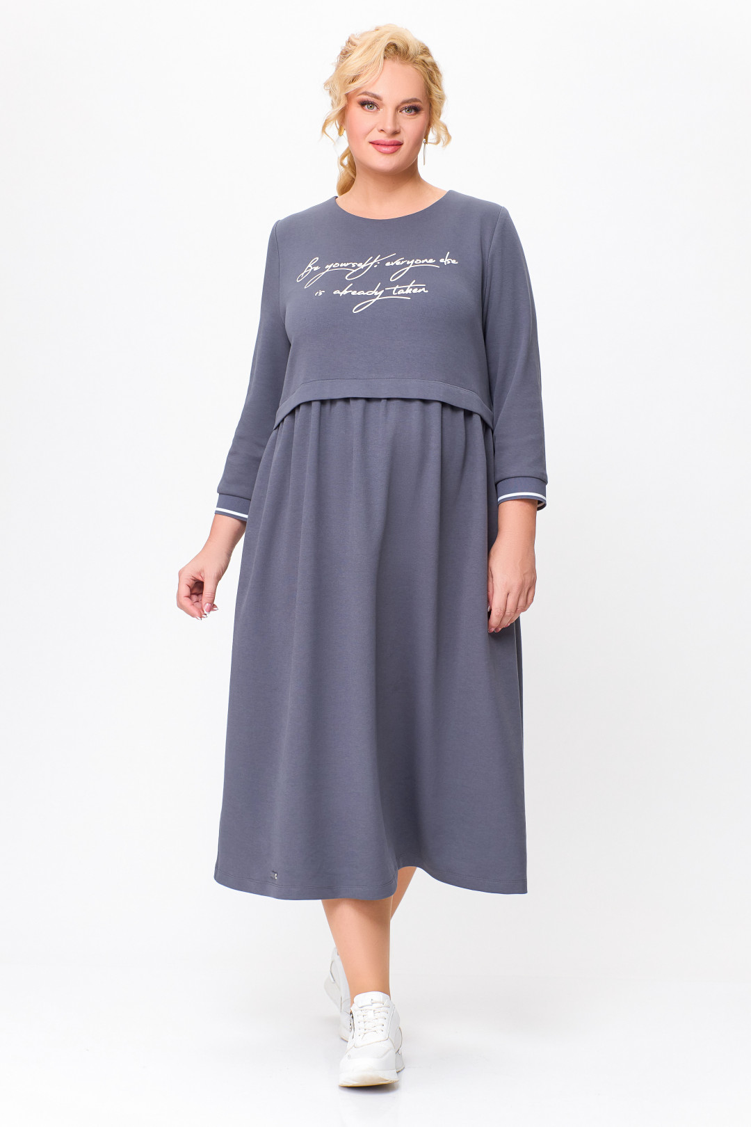 Платье Swallow 696 графит - фото 5