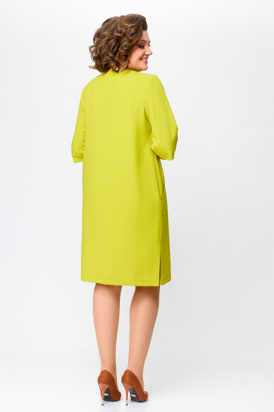 Платье Swallow 717 золотая олива - фото 3