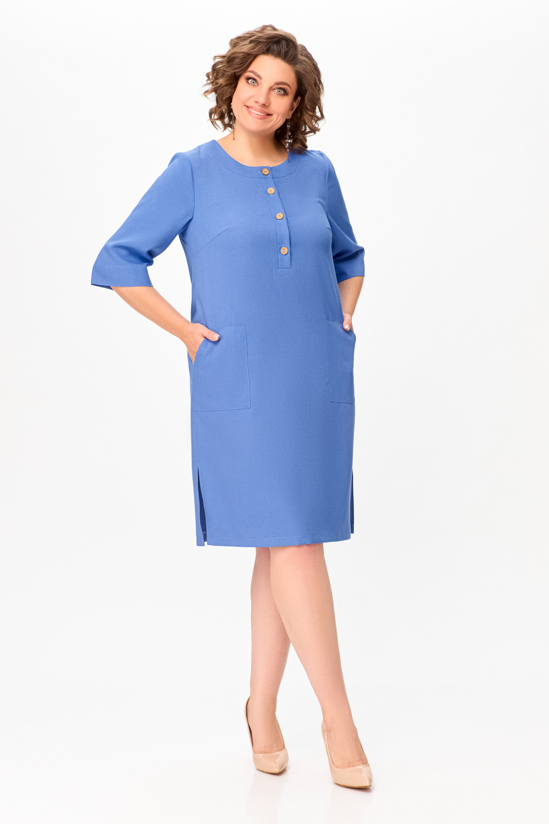 Платье Swallow 717.1 небесно голубой - фото 2