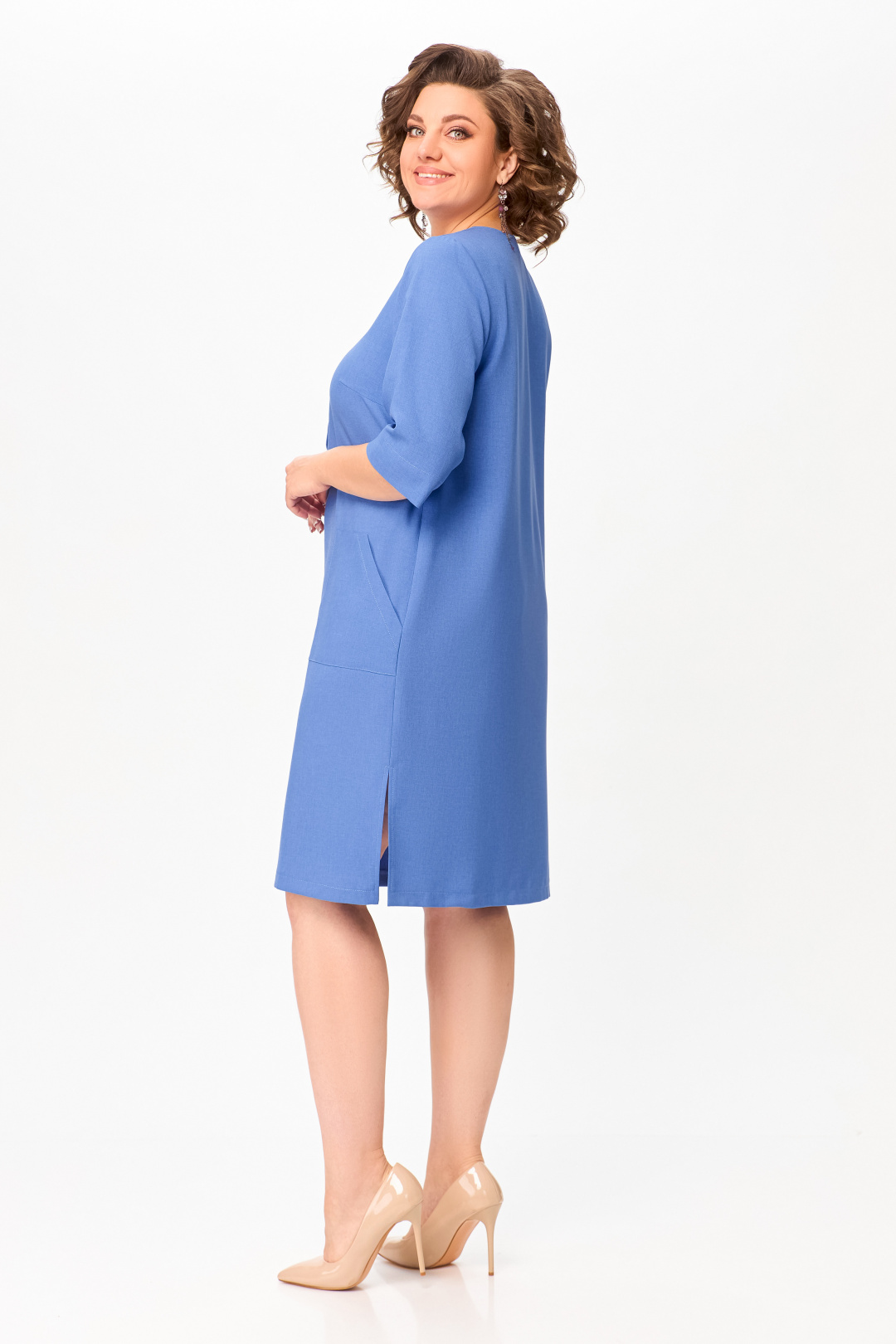 Платье Swallow 717.1 небесно голубой - фото 3