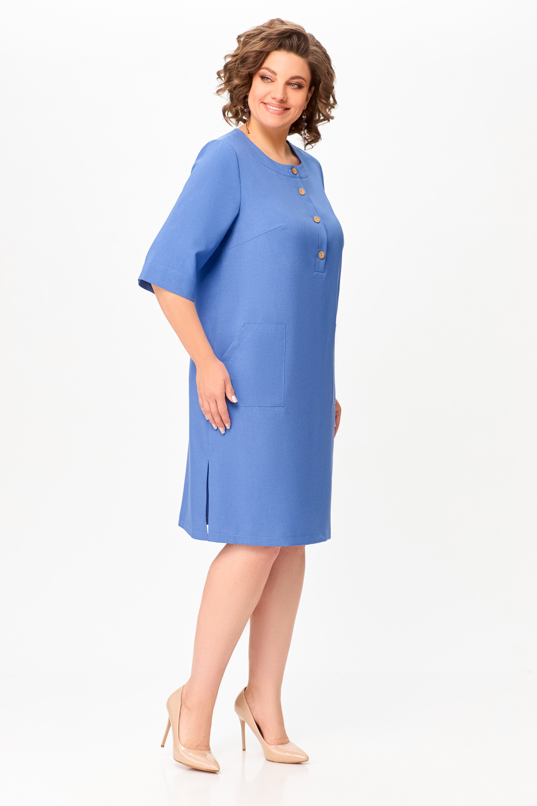 Платье Swallow 717.1 небесно голубой - фото 4