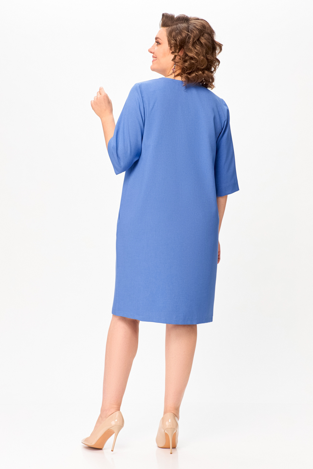 Платье Swallow 717.1 небесно голубой - фото 5