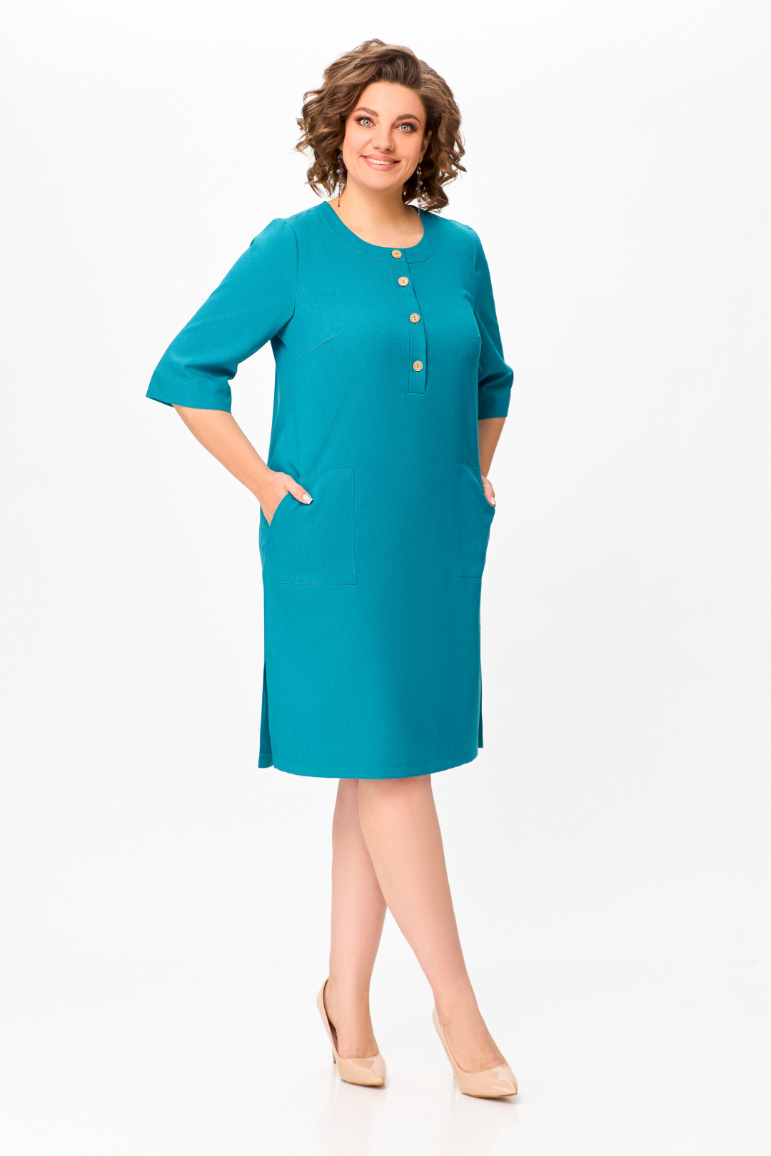 Платье Swallow 717.2 бирюза - фото 1