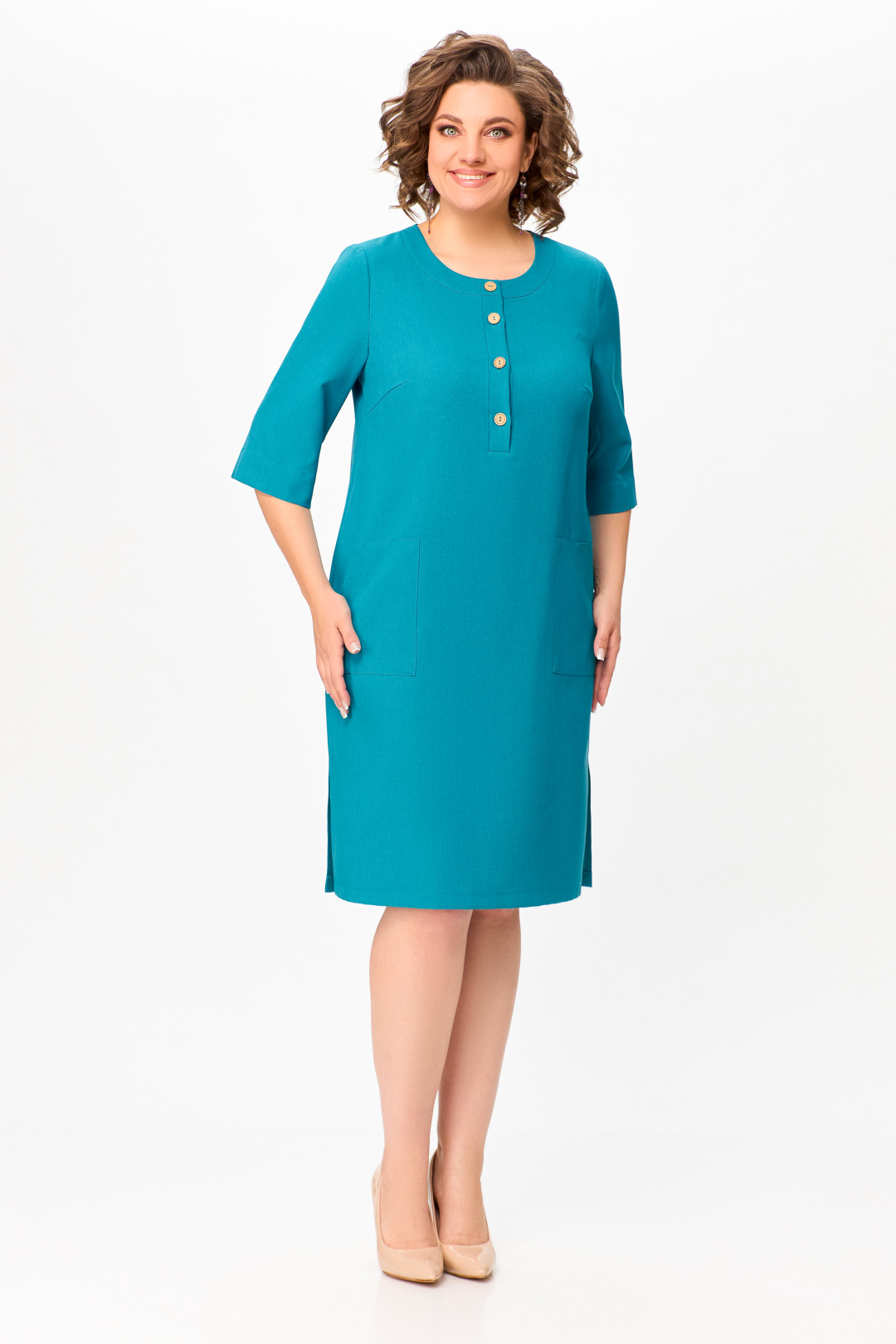 Платье Swallow 717.2 бирюза - фото 2