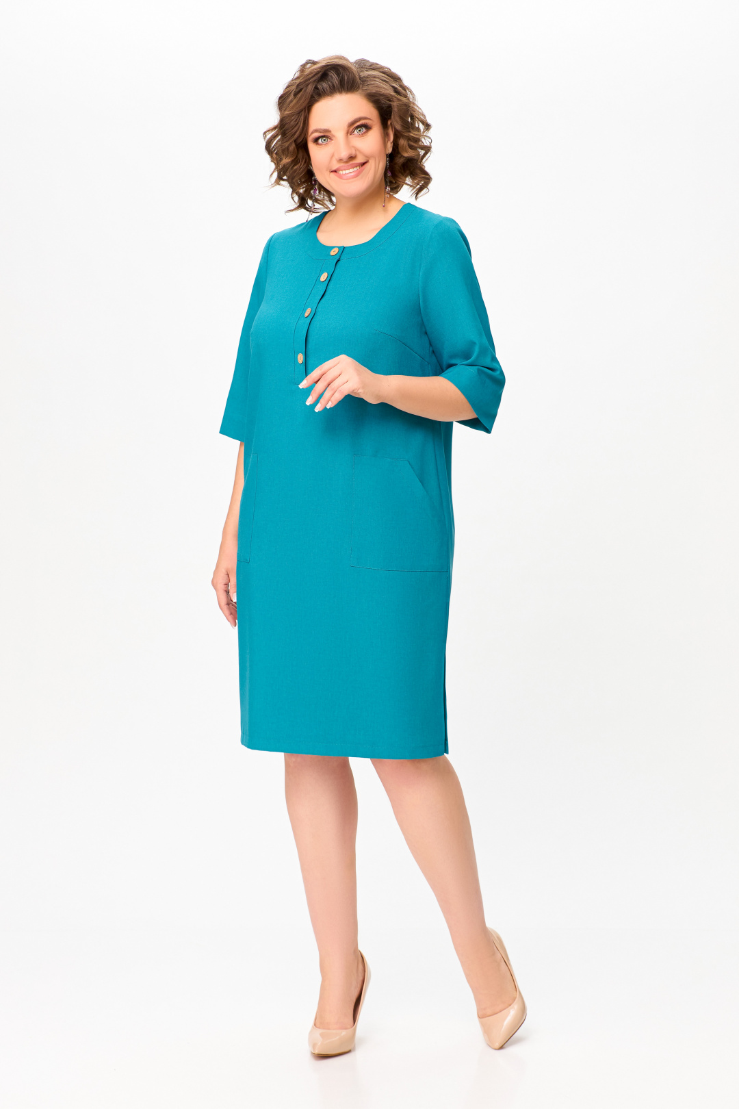 Платье Swallow 717.2 бирюза - фото 3