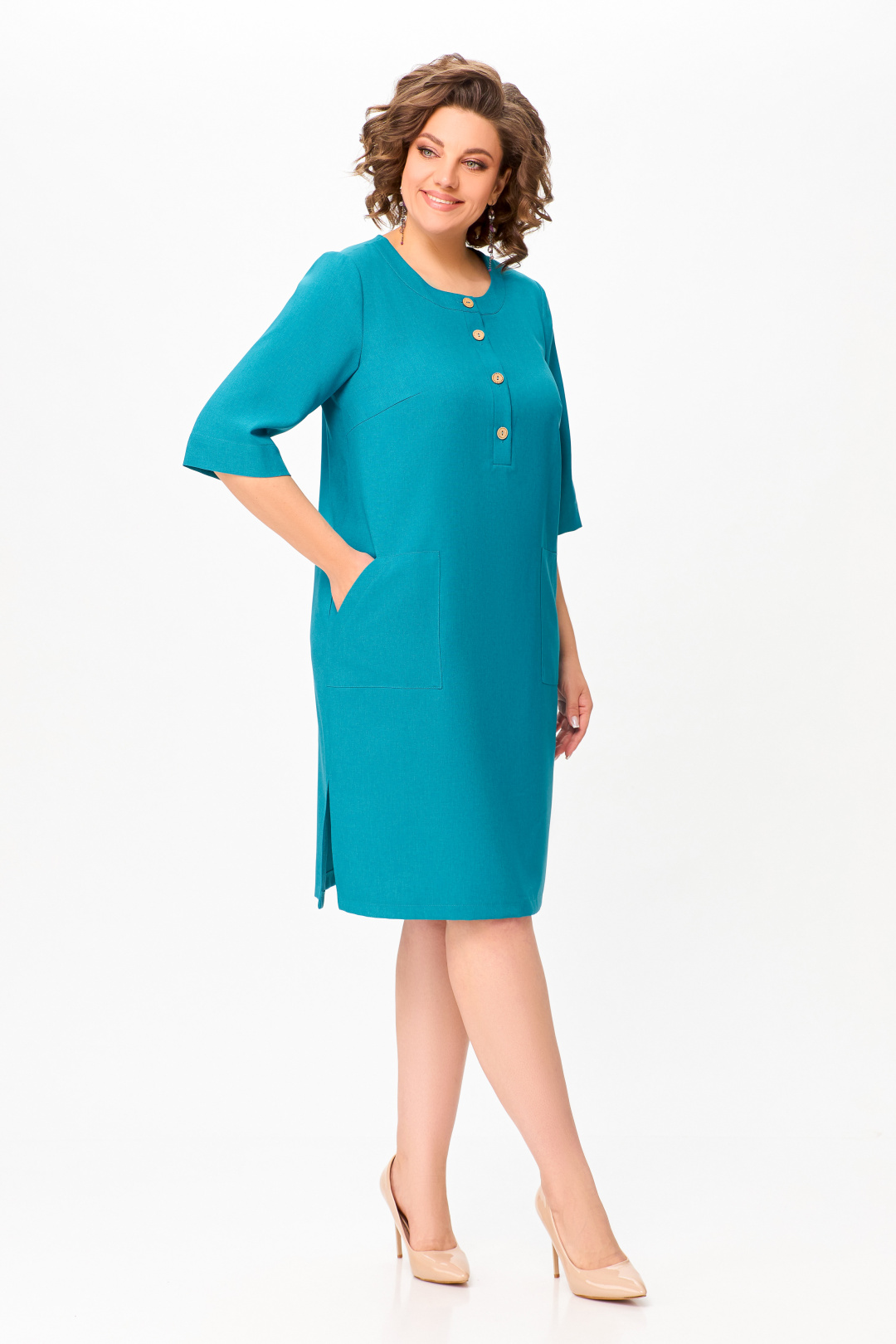 Платье Swallow 717.2 бирюза - фото 4