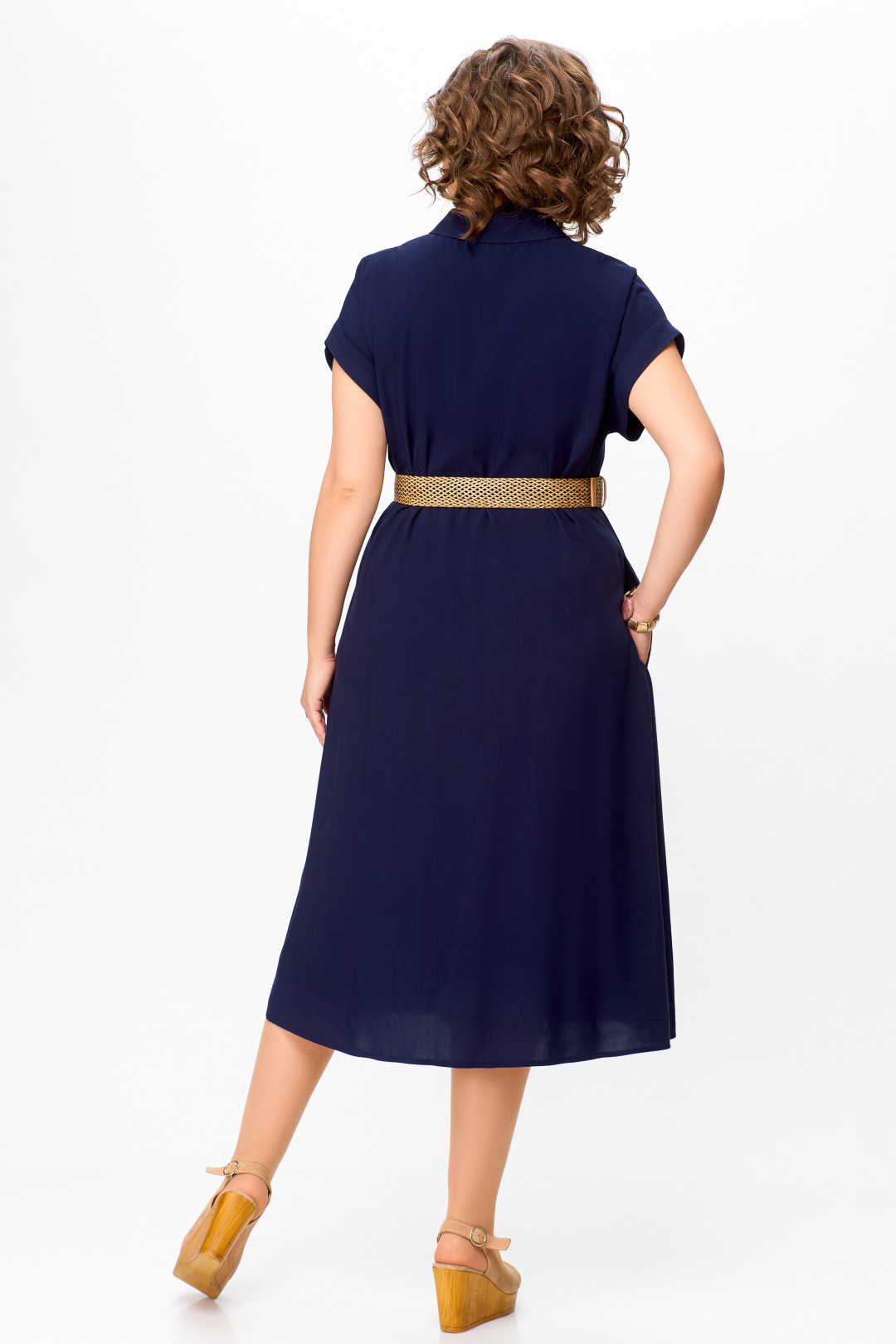 Платье Swallow 739 темно синий - фото 2