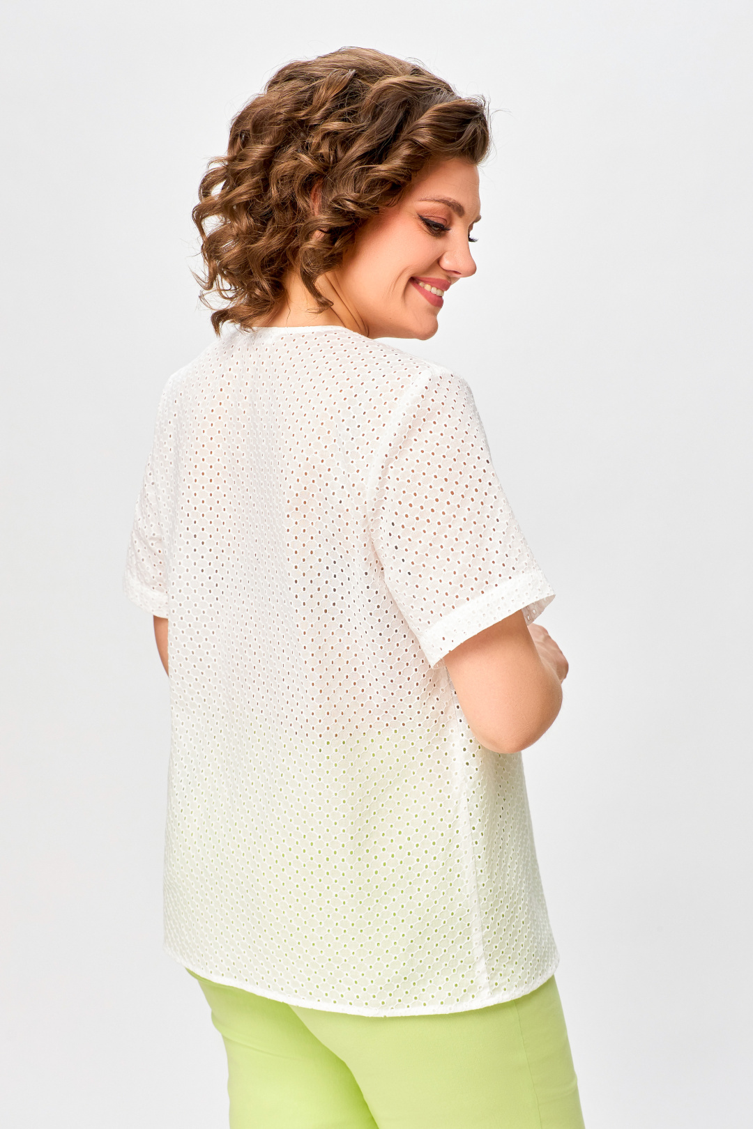 Блузка Swallow 743.2 белый - фото 4