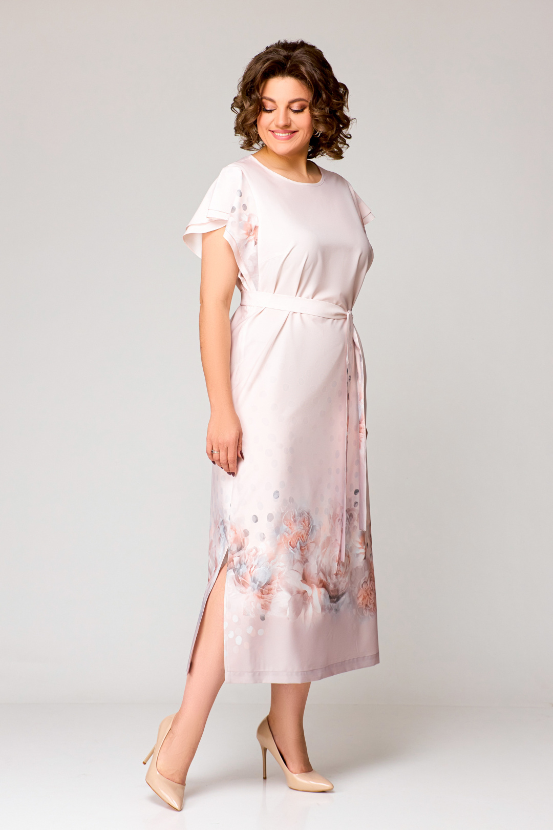 Платье Swallow 751 пудрово-розовый - фото 2