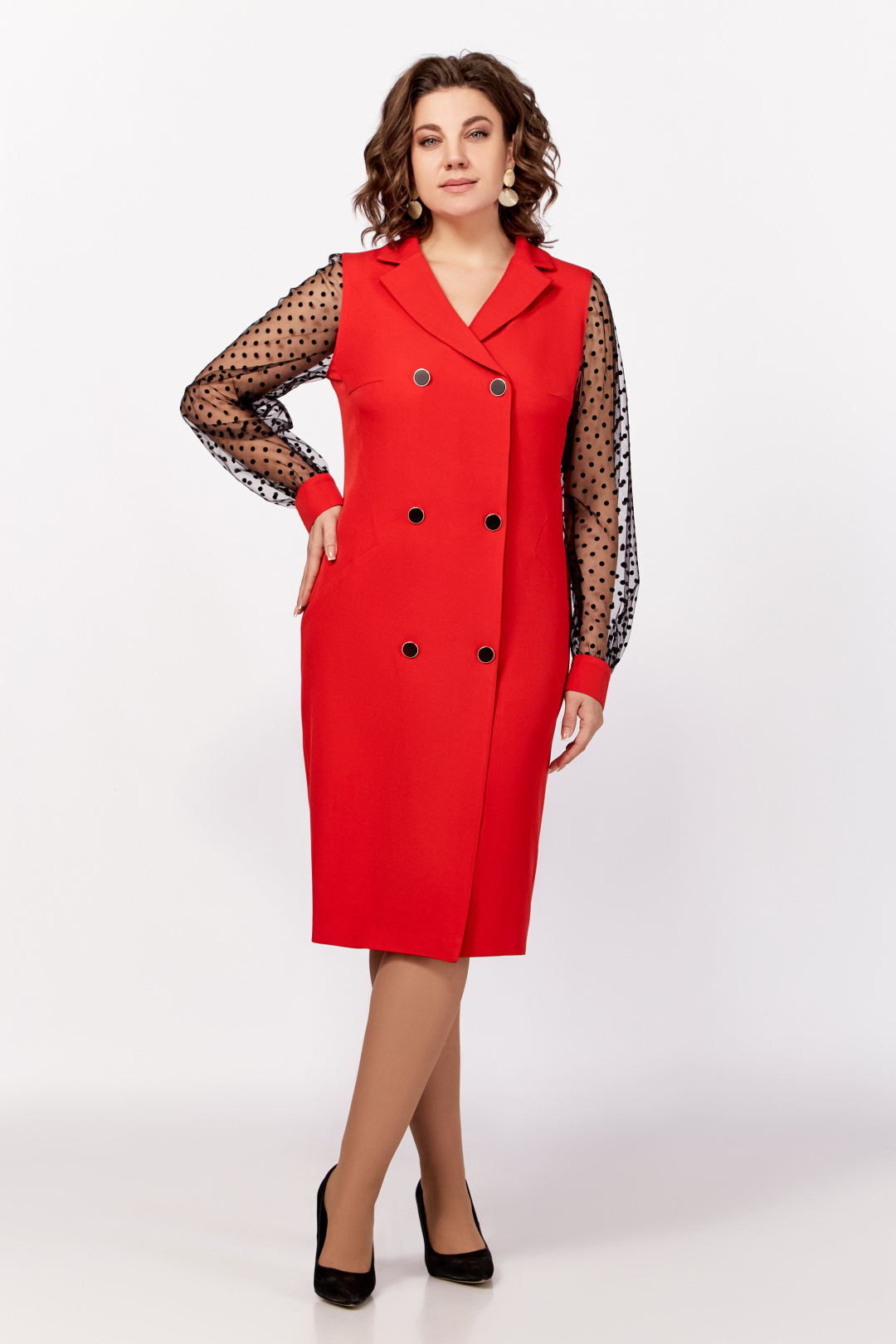 Платье Swallow 796.1 красный - фото 1