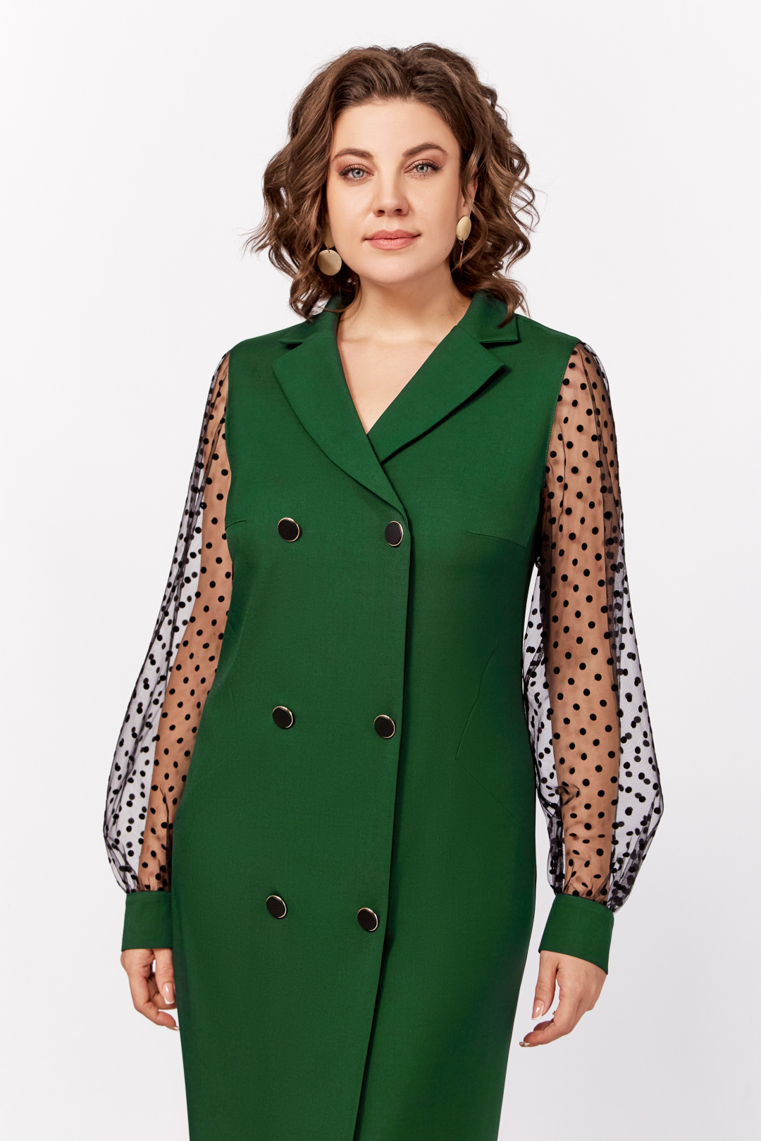 Платье Swallow 796.2 зелёный изумруд - фото 6