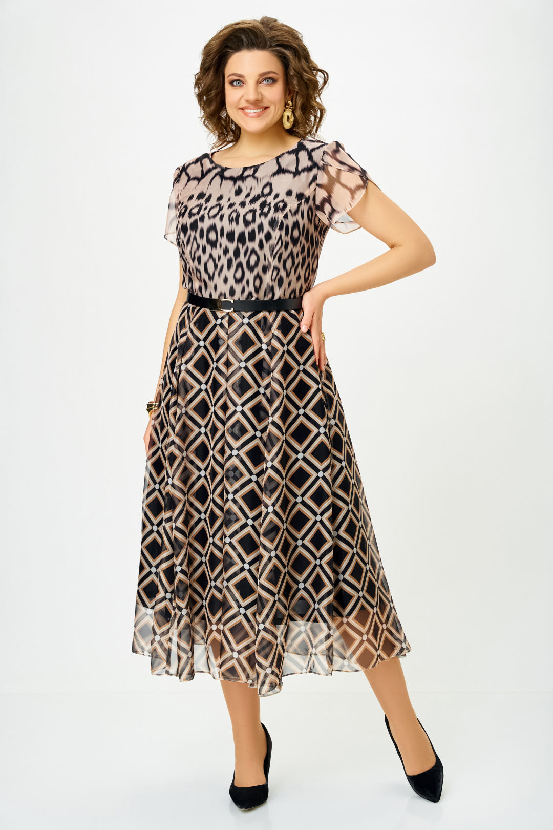 Платье Swallow 899 коричневый - фото 2