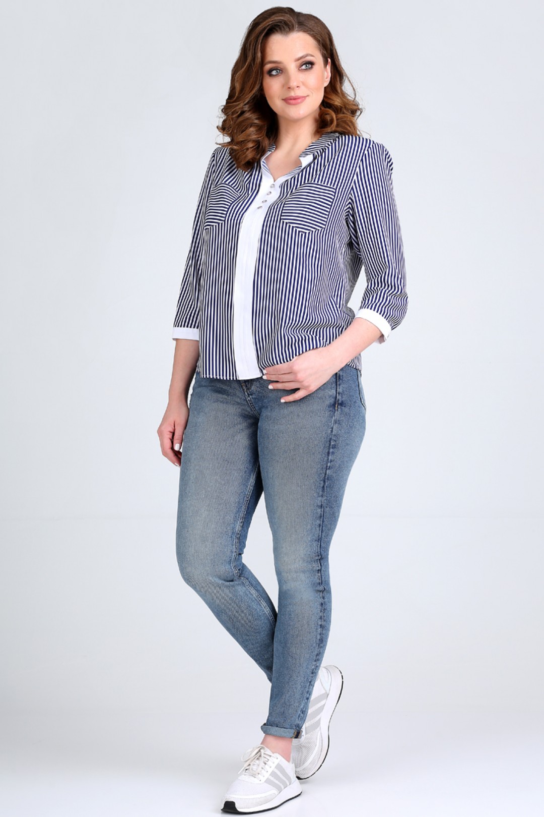 Блузка Таир-Гранд 62219-1 полоска - фото 4