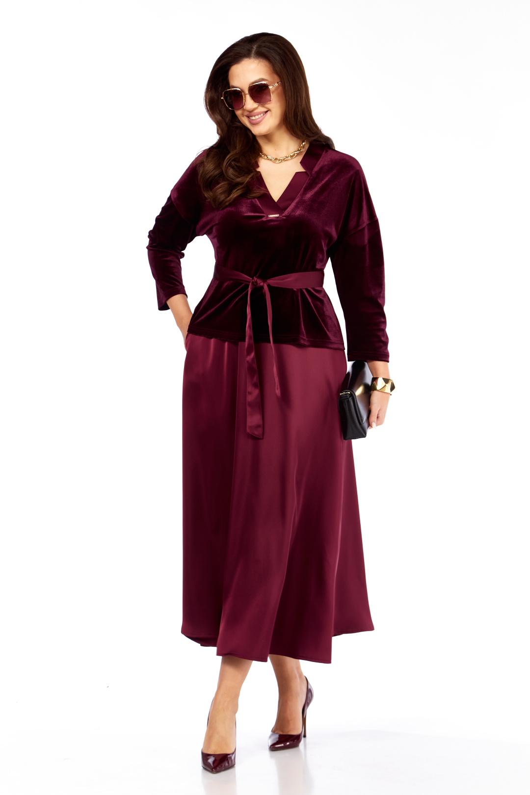 Комплект TAITA PLUS 2533 бургунди - фото 2