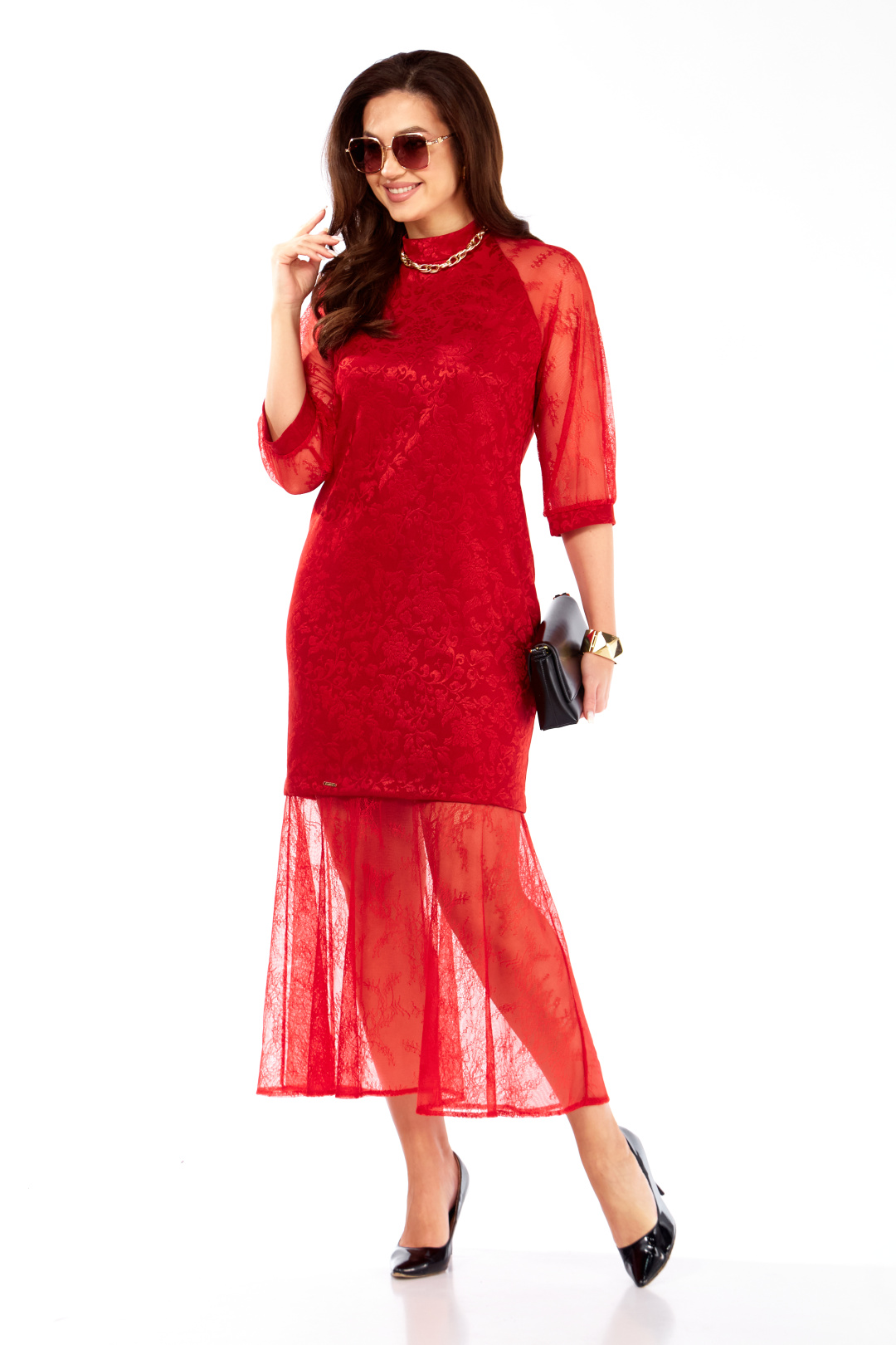 Платье TAITA PLUS 2537 красный - фото 2