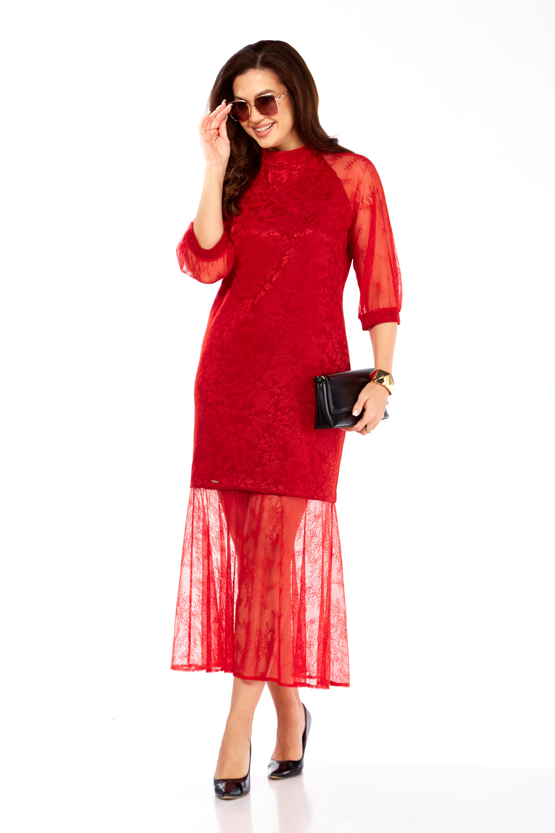 Платье TAITA PLUS 2537 красный - фото 5