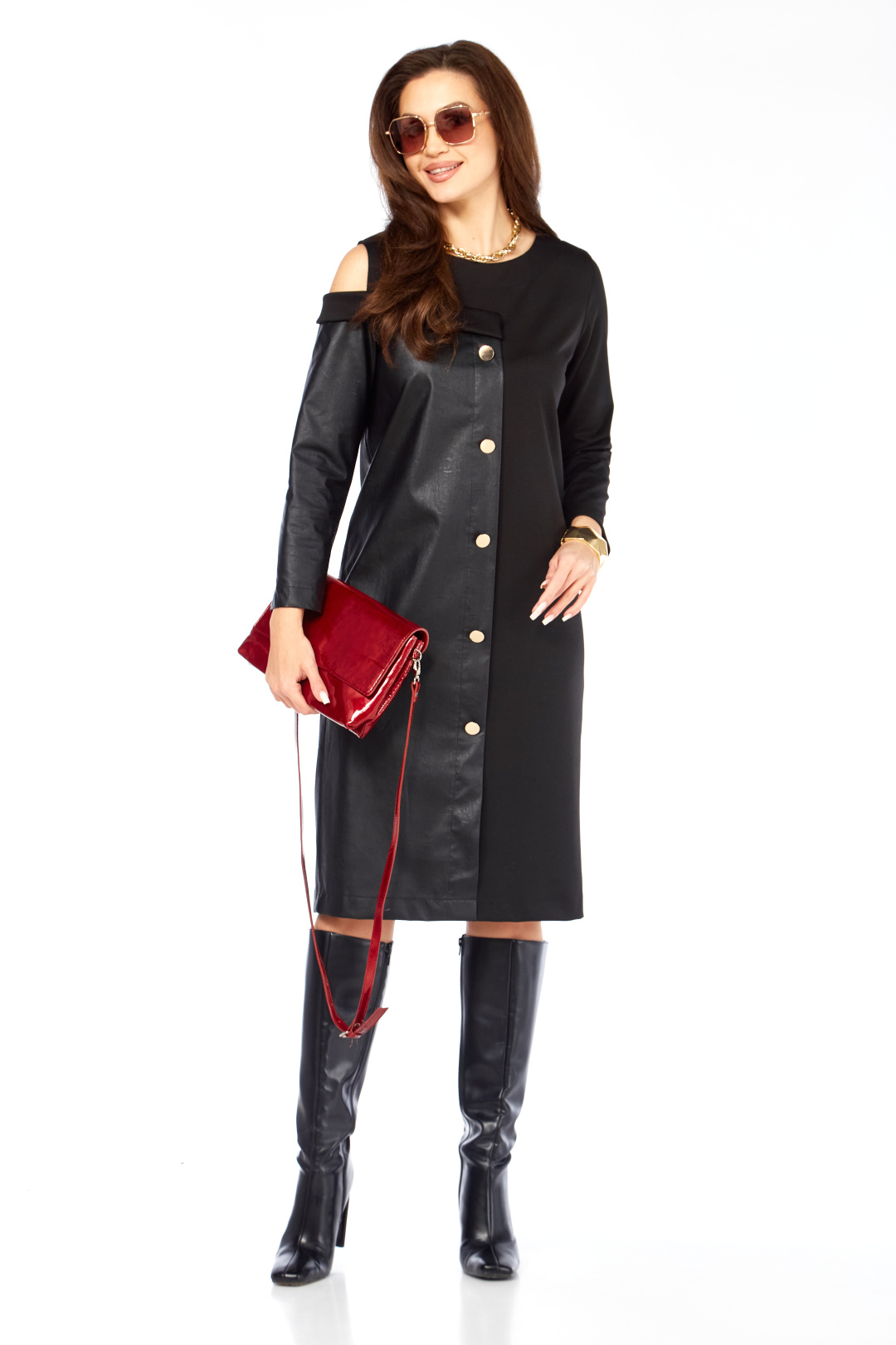 Платье TAITA PLUS 2602 черный - фото 1