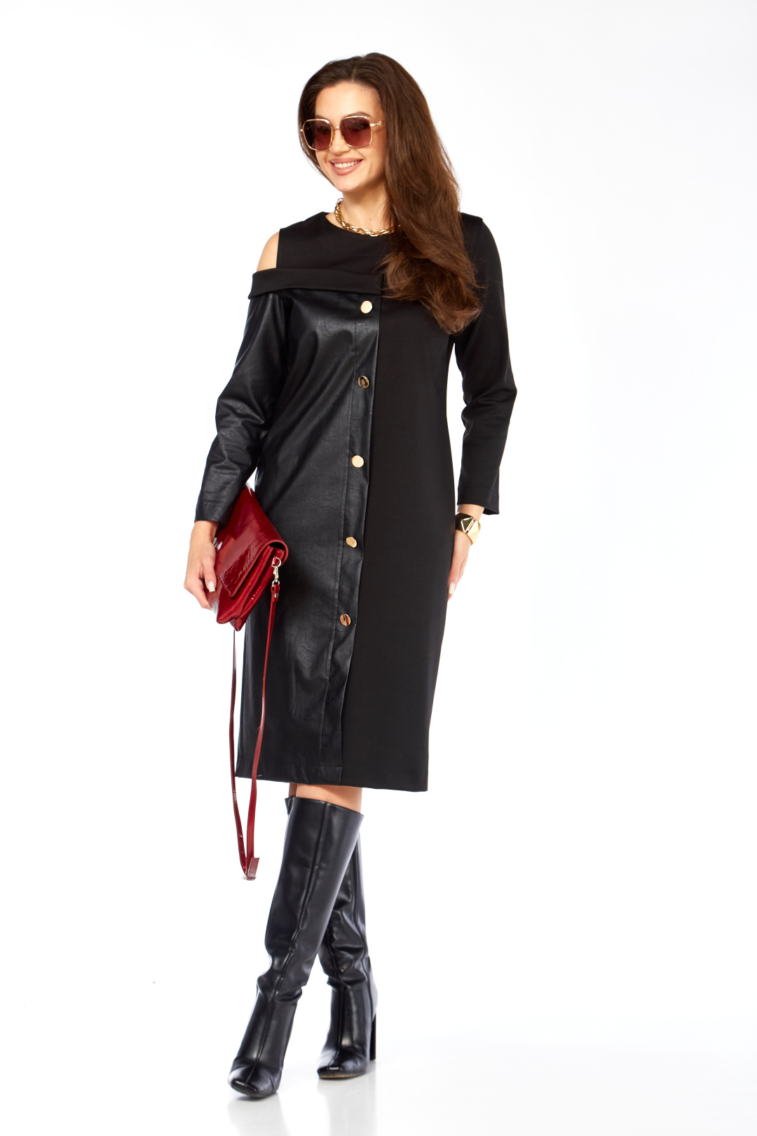 Платье TAITA PLUS 2602 черный - фото 2