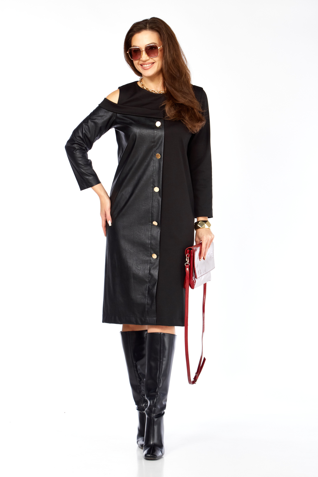 Платье TAITA PLUS 2602 черный - фото 4