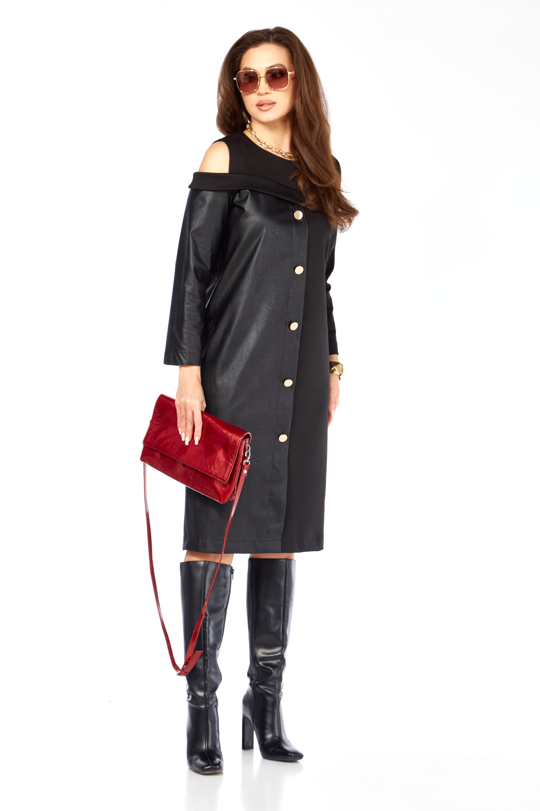 Платье TAITA PLUS 2602 черный - фото 6